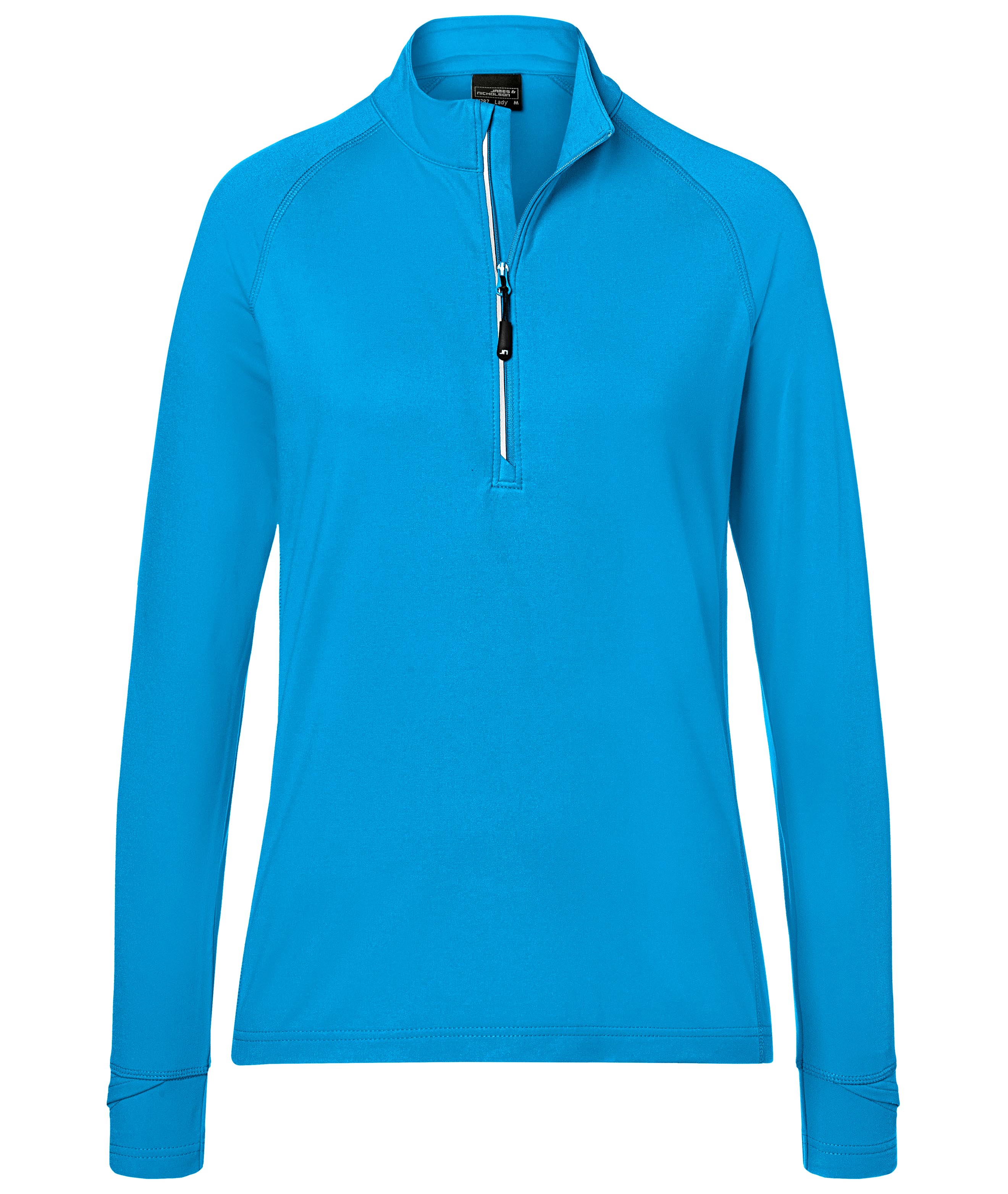 Ladies' Sports  Shirt Half-Zip JN787 Langarm-Shirt mit Reißverschluss für Sport und Freizeit