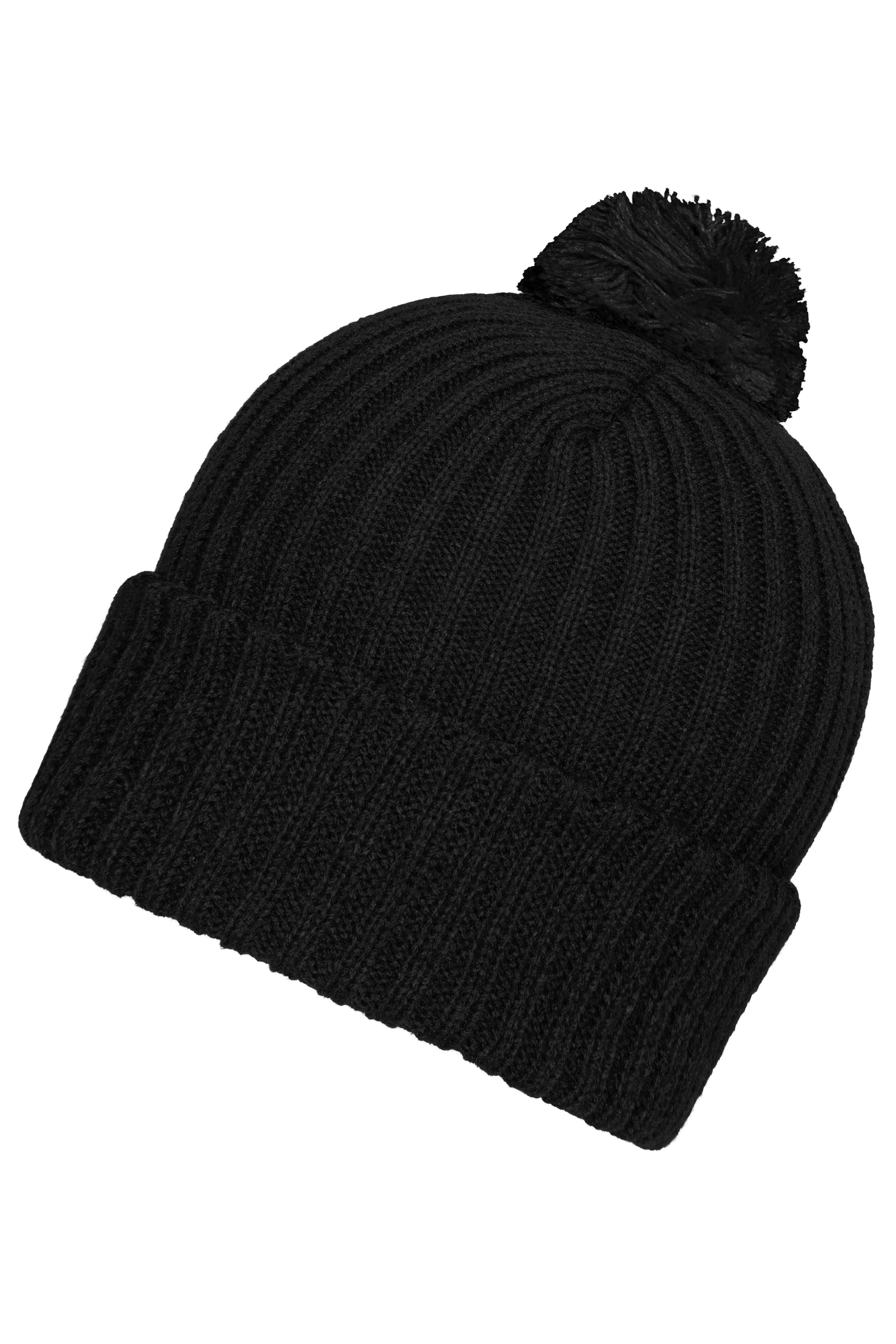 Knitted Cap with Pompon MB7540 Trendige Pomponmütze in vielen Farben