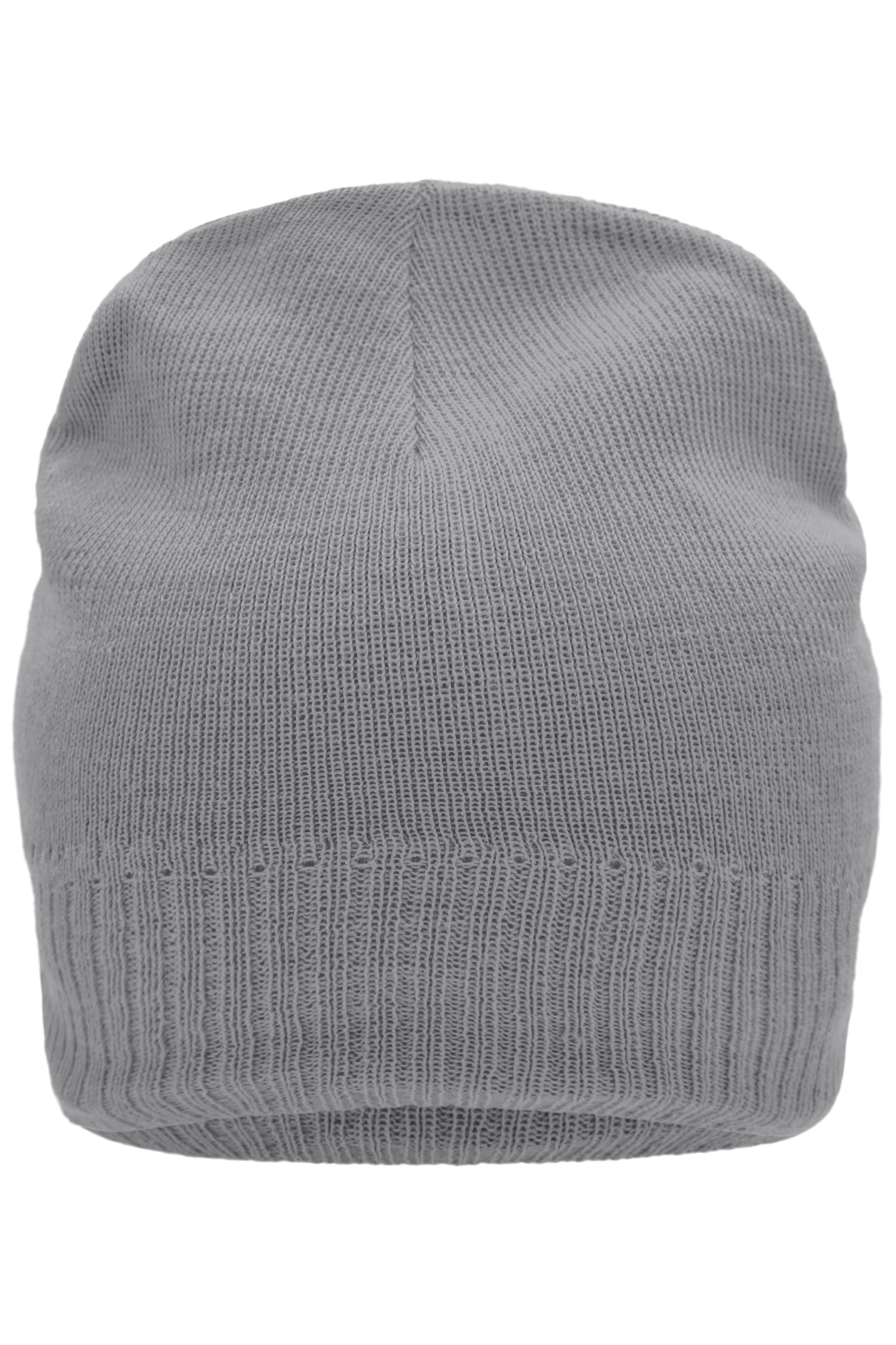 Knitted Beanie with Fleece Inset MB7925 Strickmütze mit Fleece Einsatz im Stirnbereich