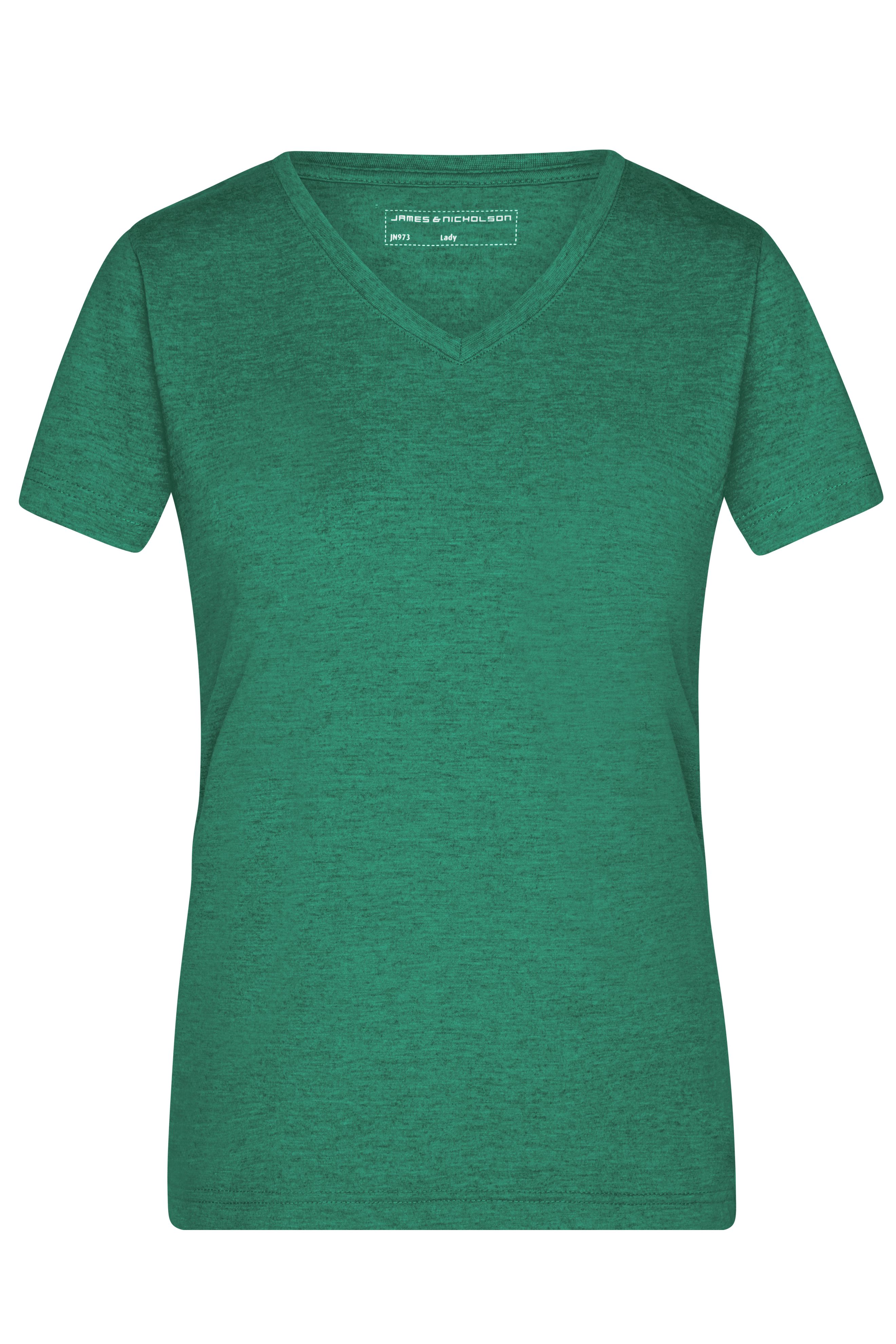 Ladies' Heather T-Shirt JN973 Modisches T-Shirt mit V-Ausschnitt