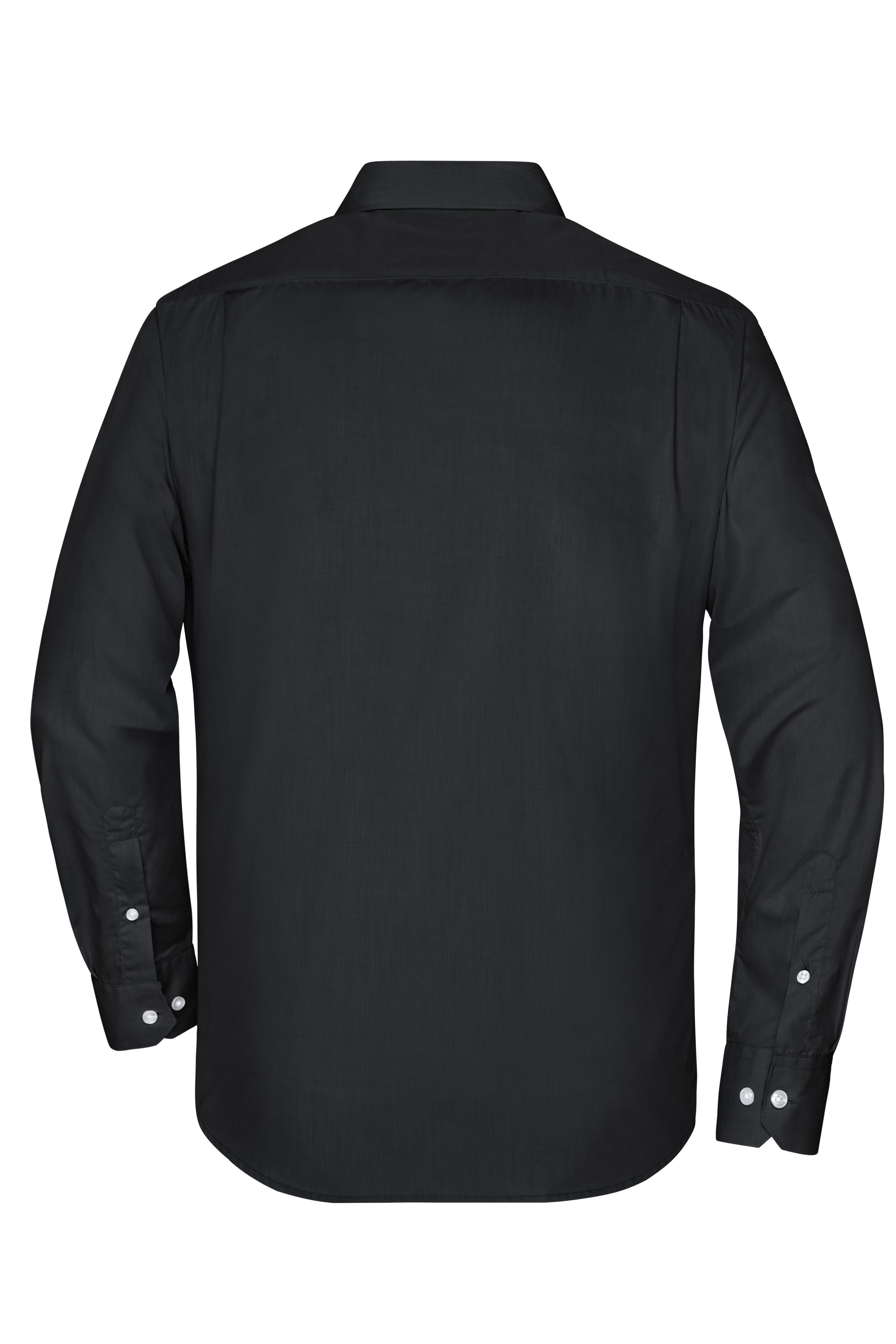 Men's Plain Shirt JN619 Modisches Shirt mit Karo-Einsätzen an Kragen und Manschette