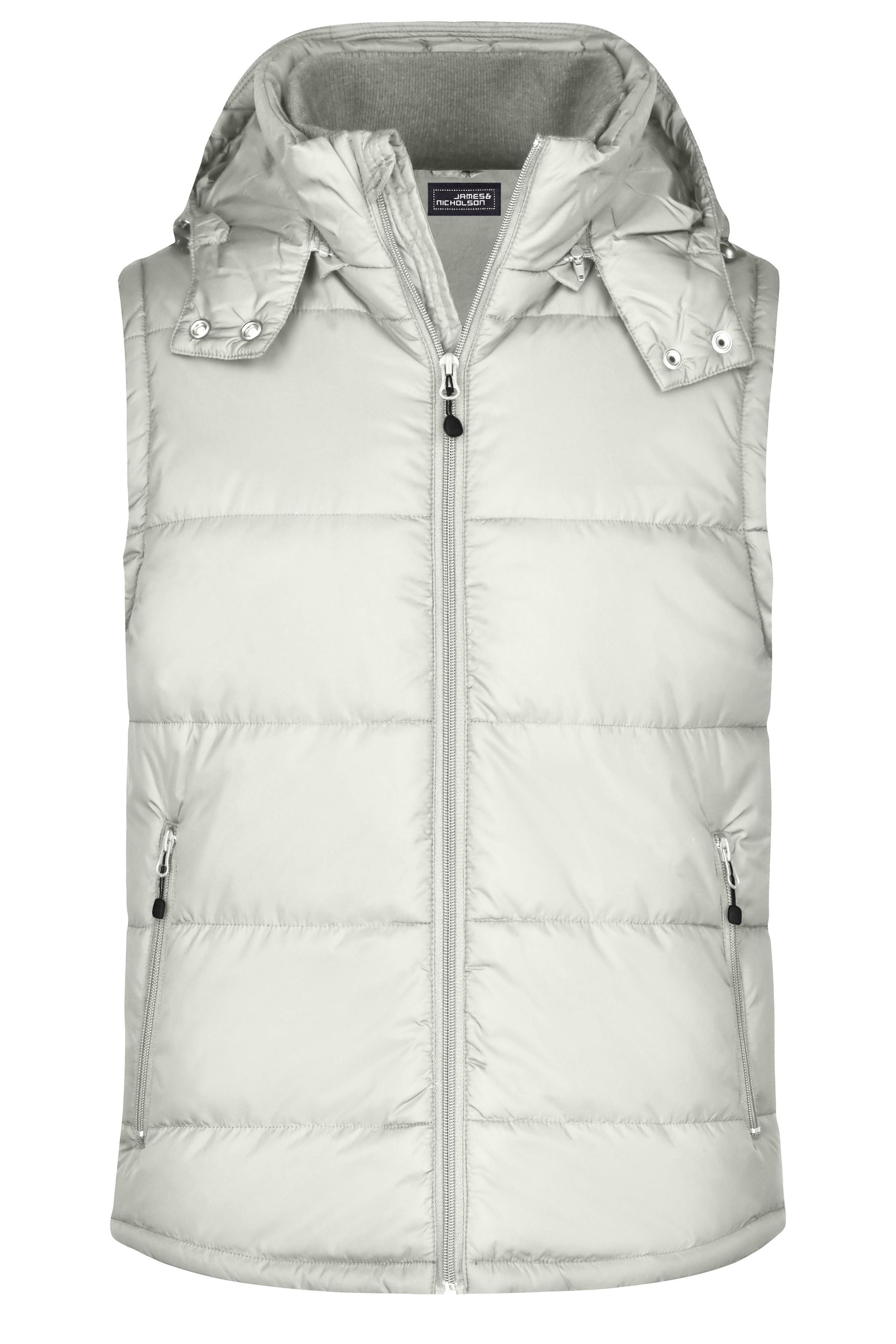 Men's Padded Vest JN1004 Modische Steppweste mit abnehmbarer Kapuze