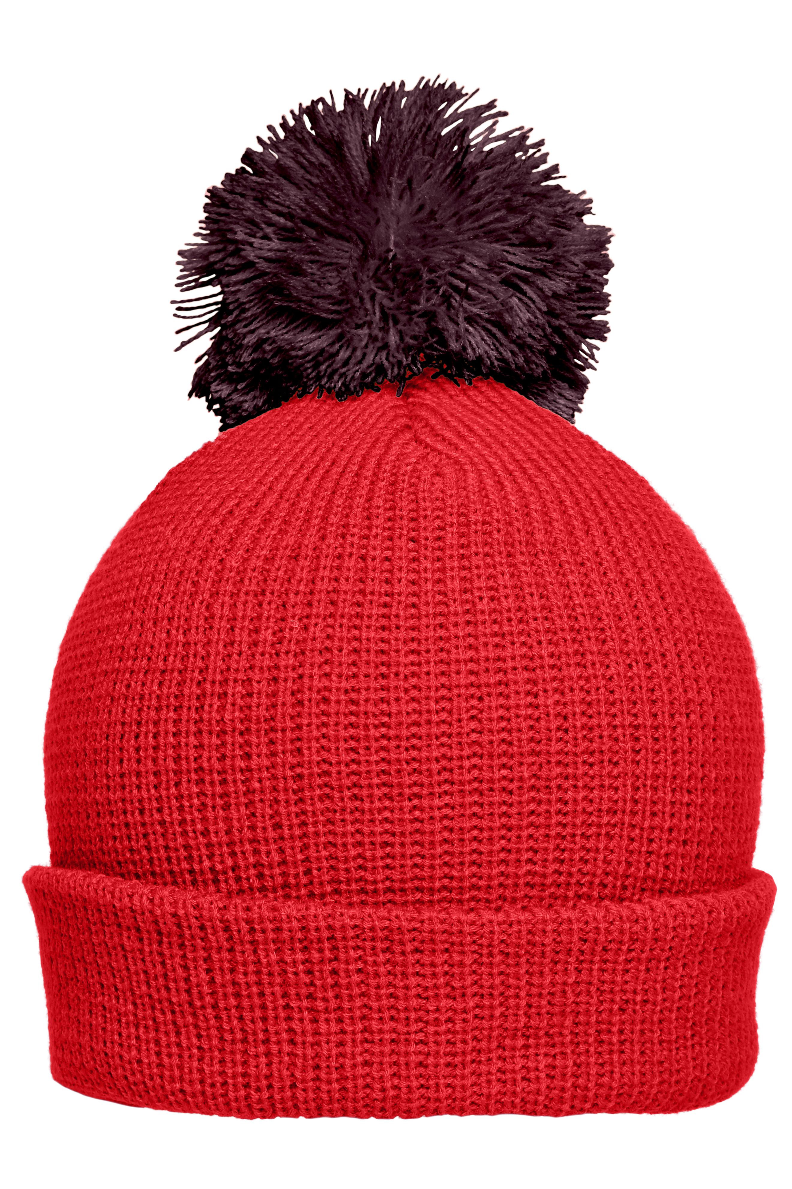Pompon Hat with Brim MB7967 Strickmütze mit Umschlag und Pompon