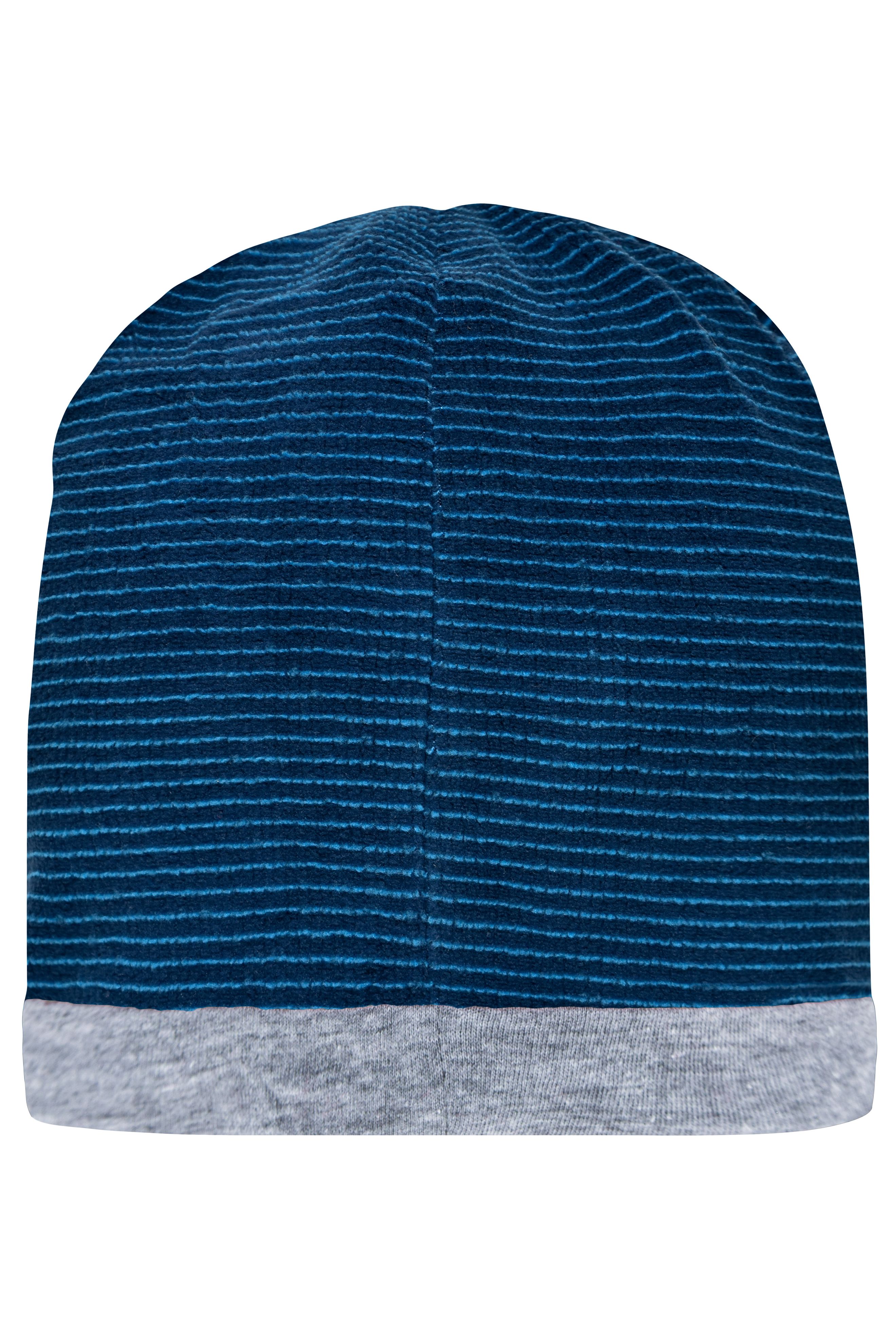 Structured Beanie MB7127 Stretchfleece-Mütze mit Kontrastabschluss
