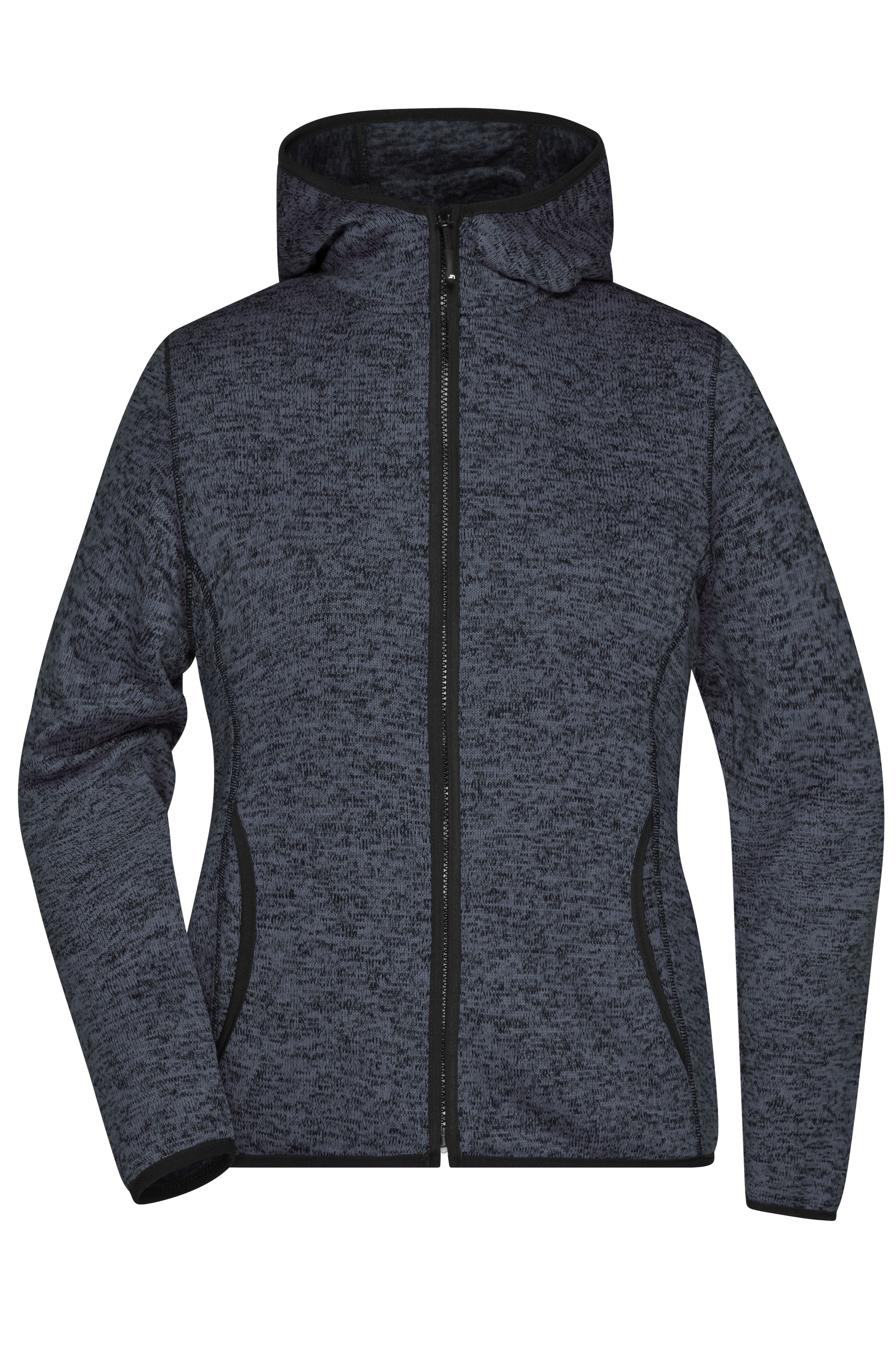 Ladies' Knitted Fleece Hoody JN588 Kapuzenjacke aus Strickfleece in Melangeoptik Ladies' Knitted Fleece Hoody JN588 Kapuzenjacke aus Strickfleece in Melangeoptik