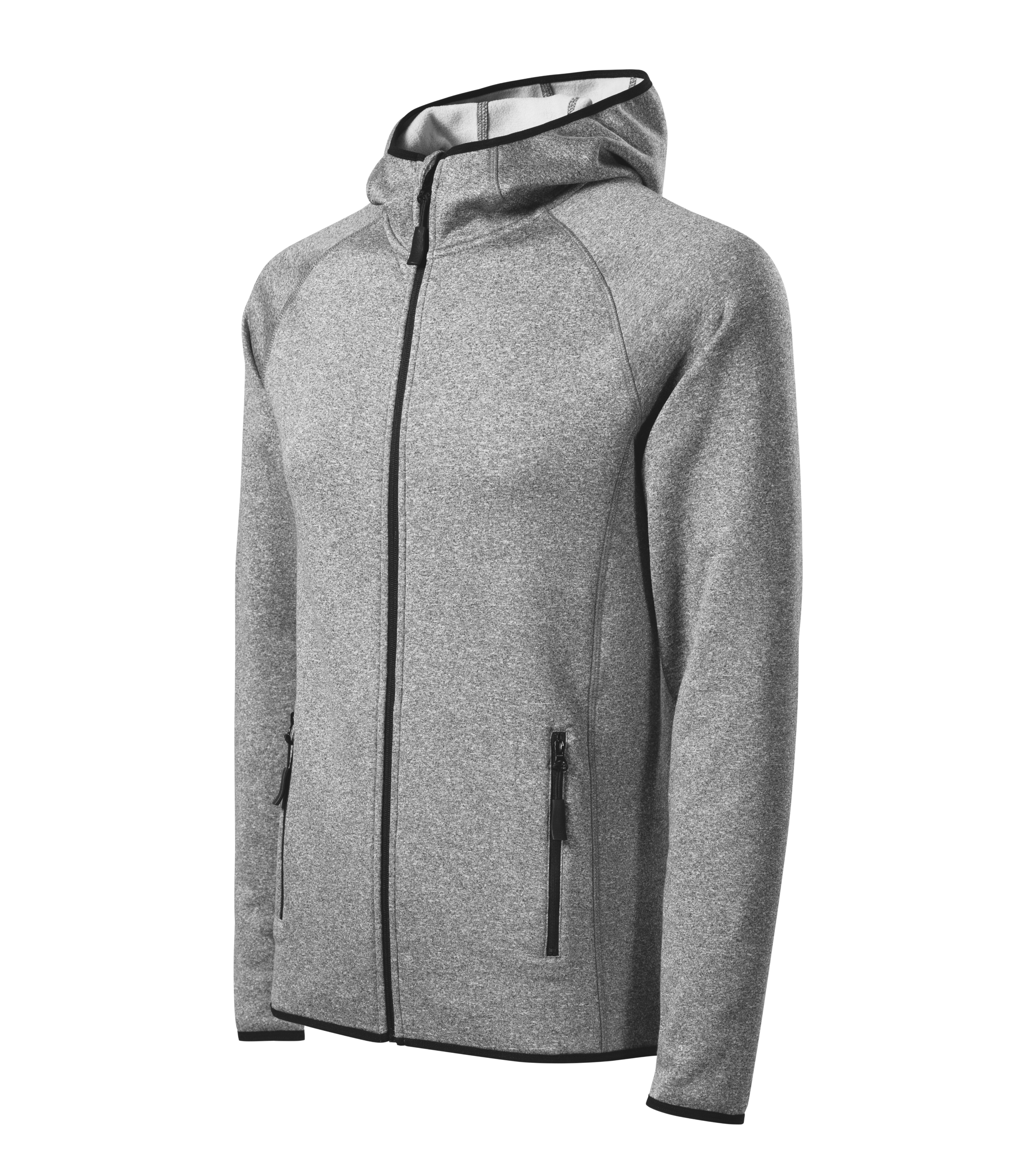 Stretch Fleecejacke Herren - DIRECT417 - ideal für Sport- und Bewegungsaktivitäten  und Kapuze mit Kinnschutz - Kapuzenjacke Herren für Männer und Outdoor 