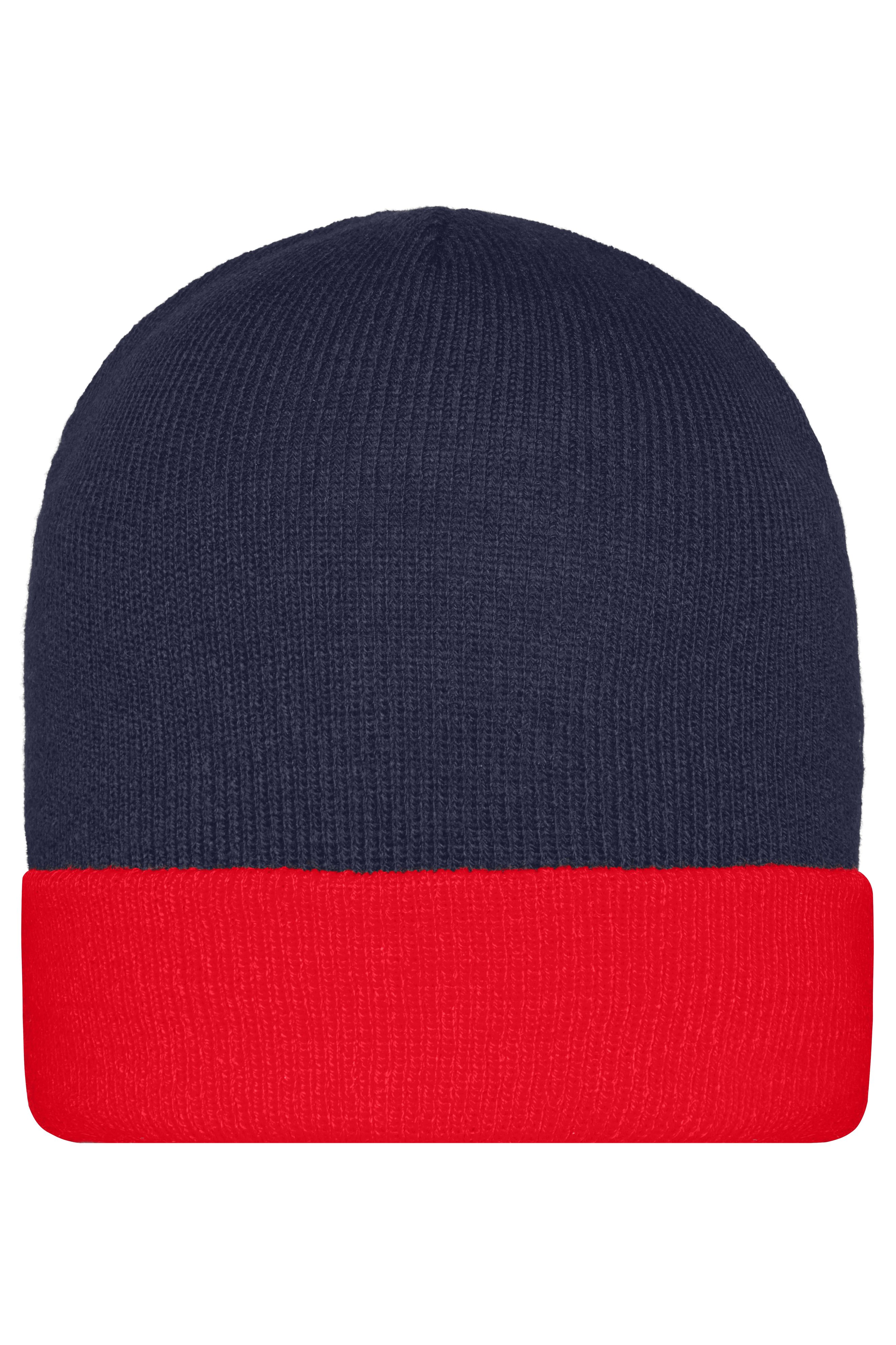 Knitted Cap MB7550 Klassische Strickmütze mit Umschlag