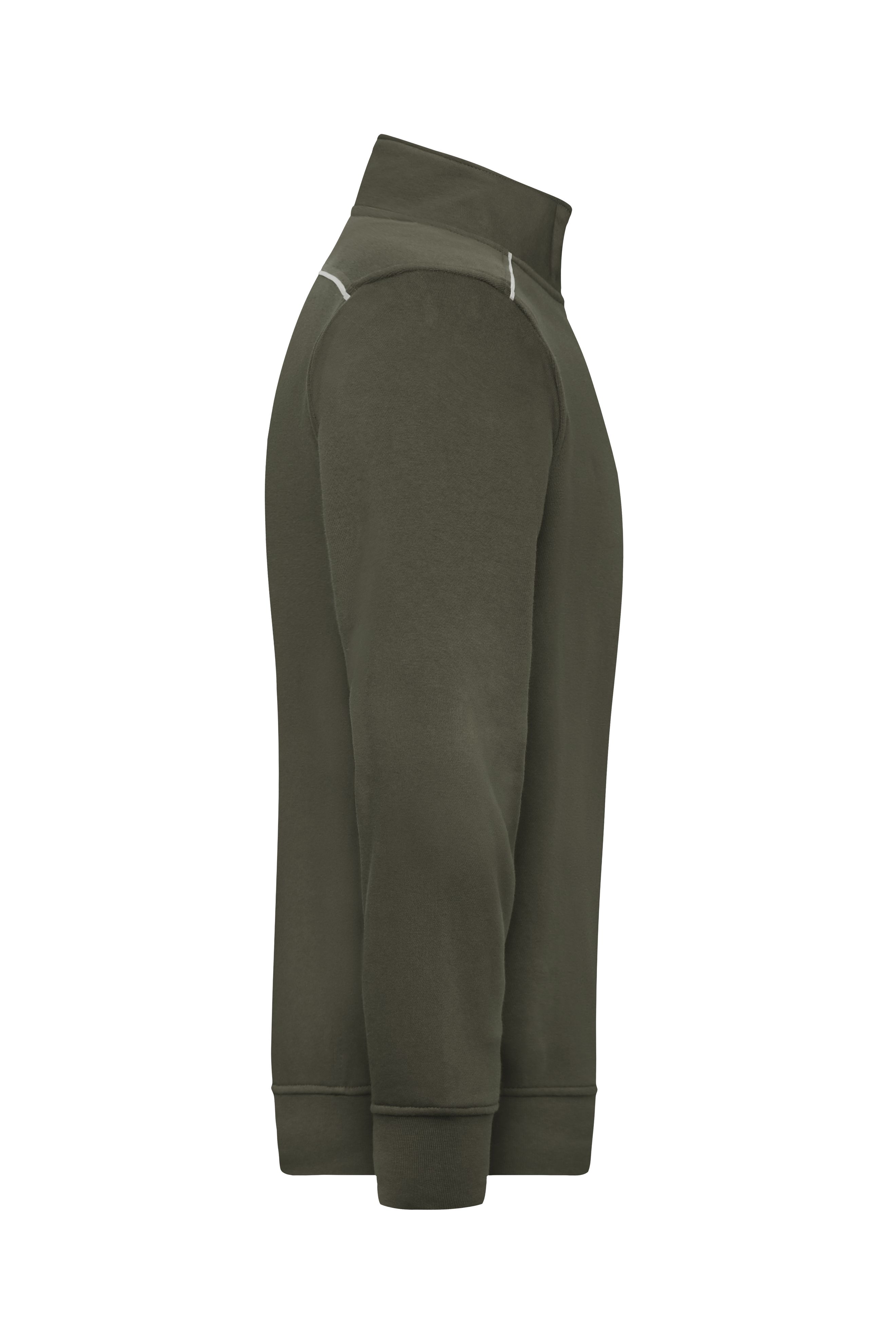 Workwear Half-Zip Sweat - SOLID - JN895 Sweatshirt mit Stehkragen, Reißverschluss und Kontrastpaspel