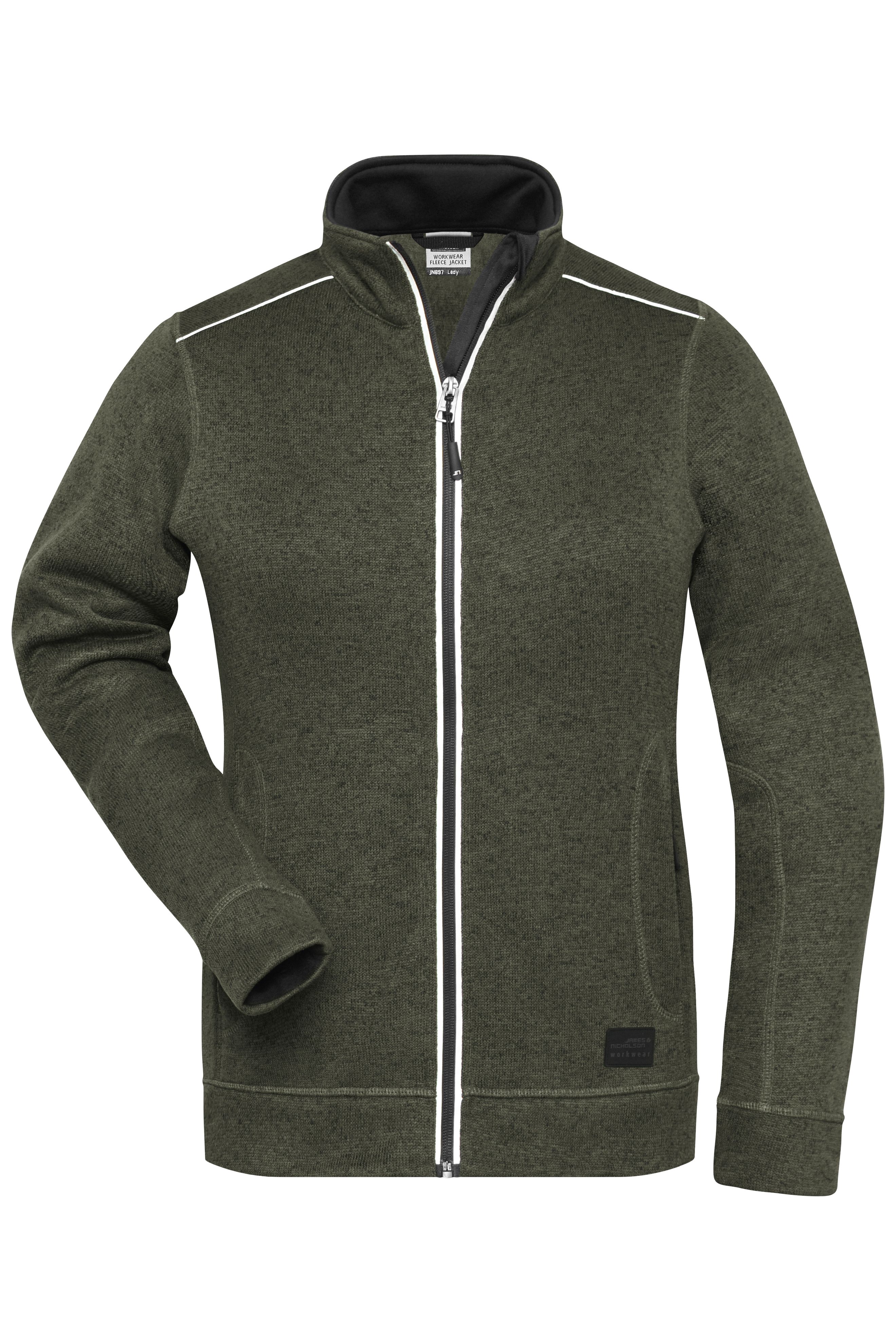 Ladies' Knitted Workwear Fleece Jacket - SOLID - JN897 Pflegeleichte Strickfleece-Jacke