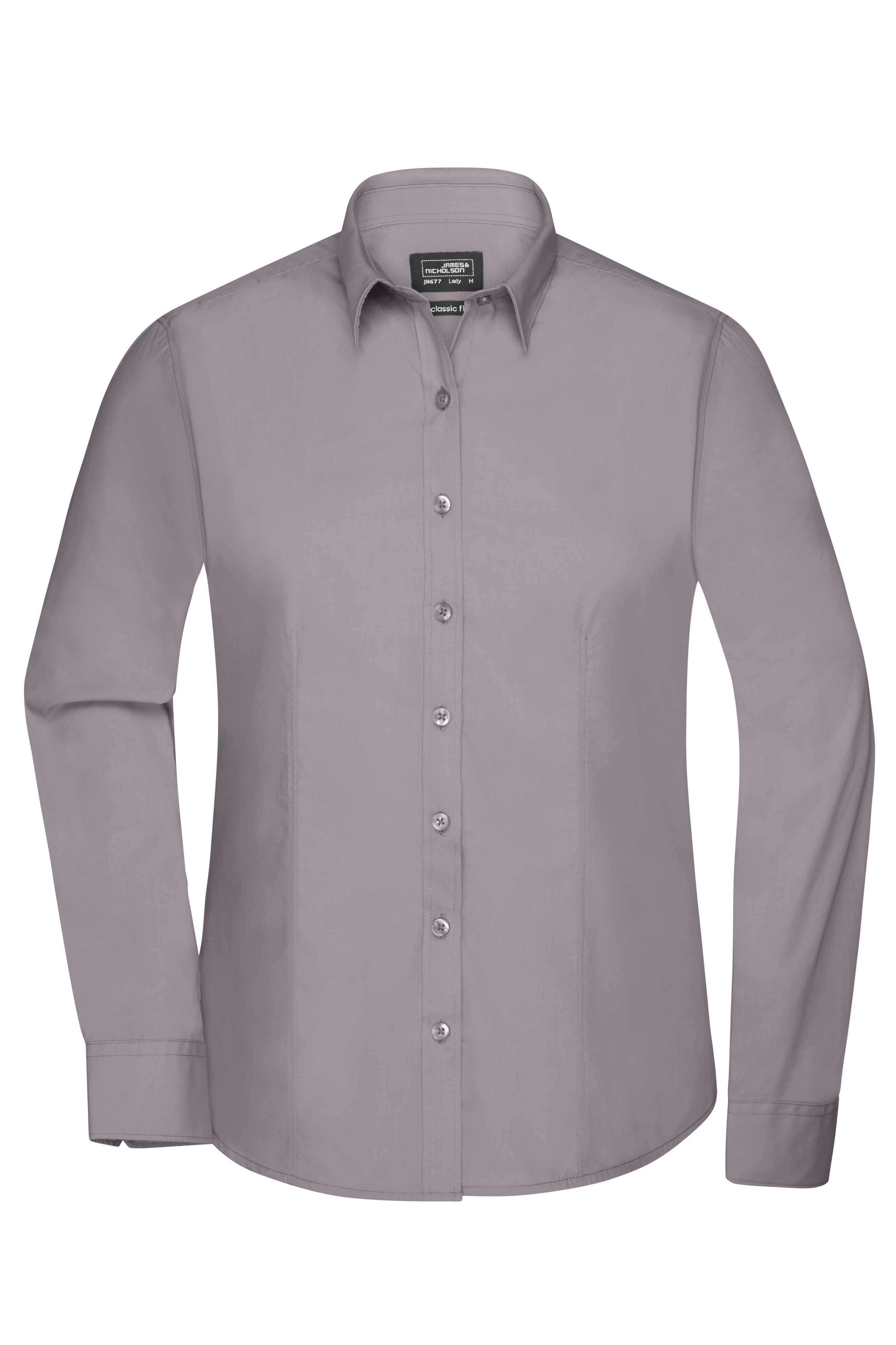 Ladies' Shirt Longsleeve Poplin JN677 Klassisches Shirt aus pflegeleichtem Mischgewebe