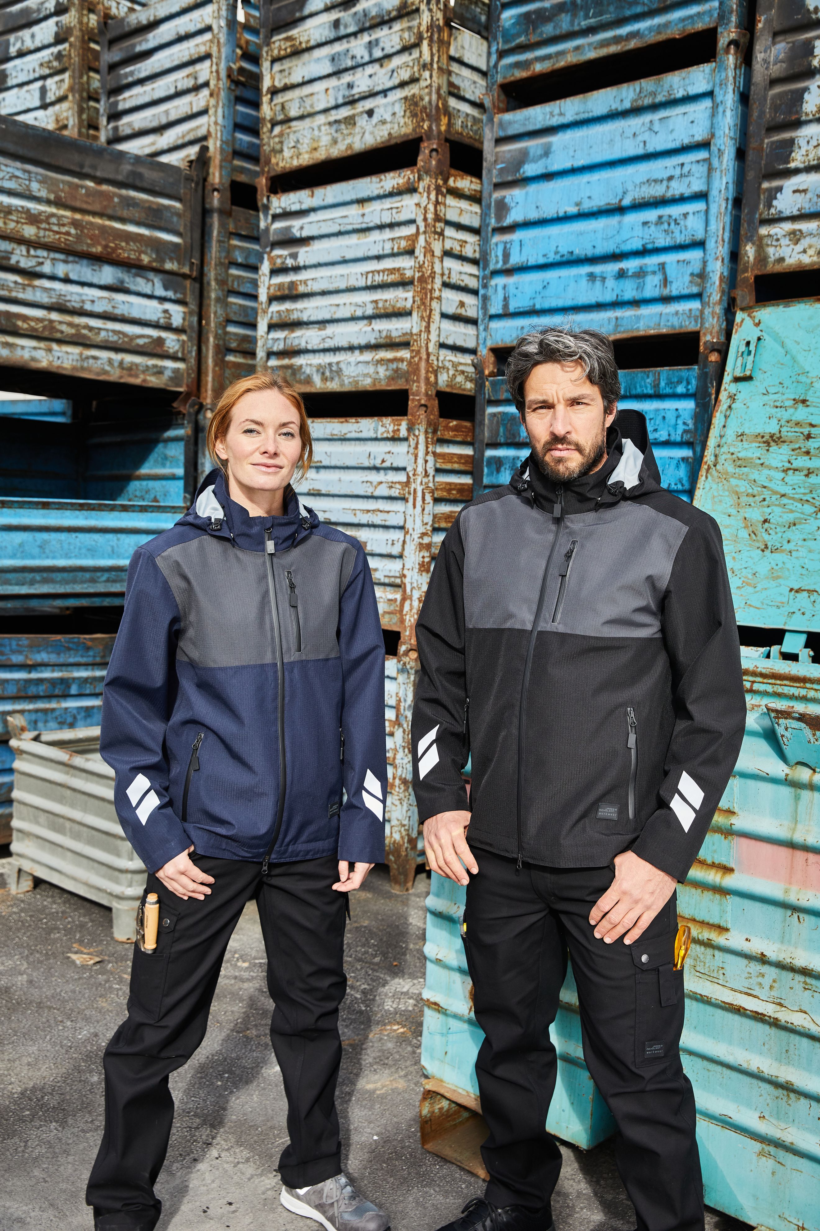 Hardshell Workwear Jacket JN1814 Professionelle, wind- und wasserdichte, atmungsaktive Arbeitsjacke für extreme Wetterbedingungen