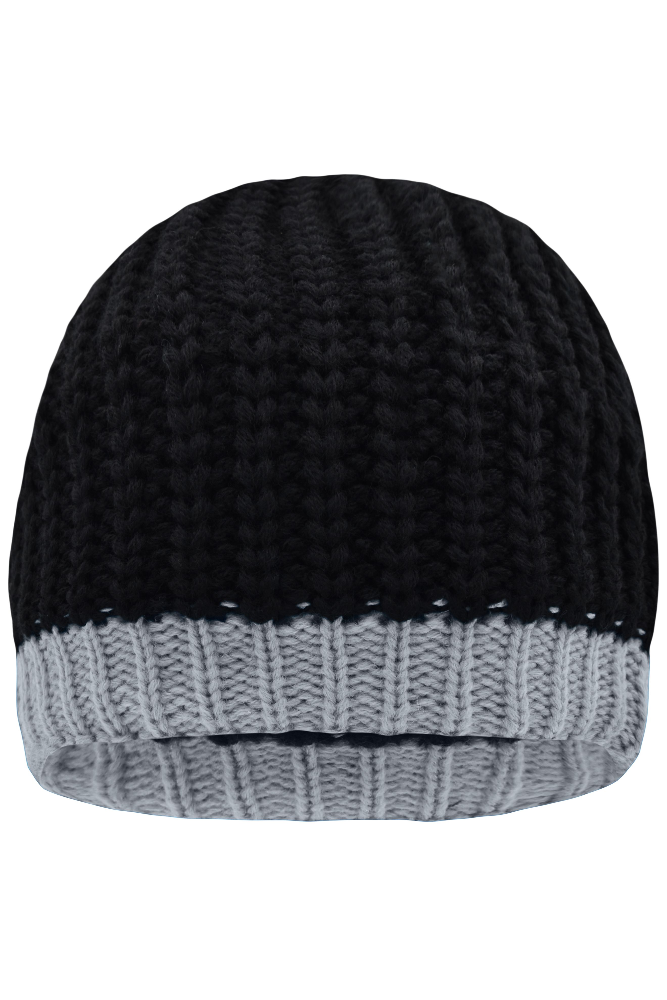 Wintersport Hat MB7103 Strickmütze mit Kontrastabschluss