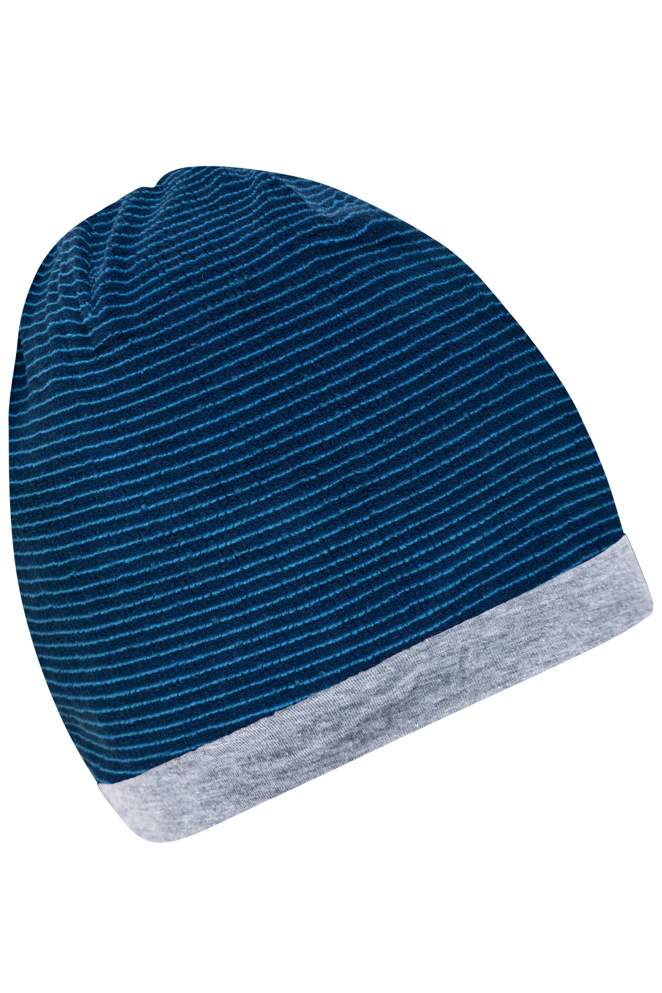 Structured Beanie MB7127 Stretchfleece-Mütze mit Kontrastabschluss