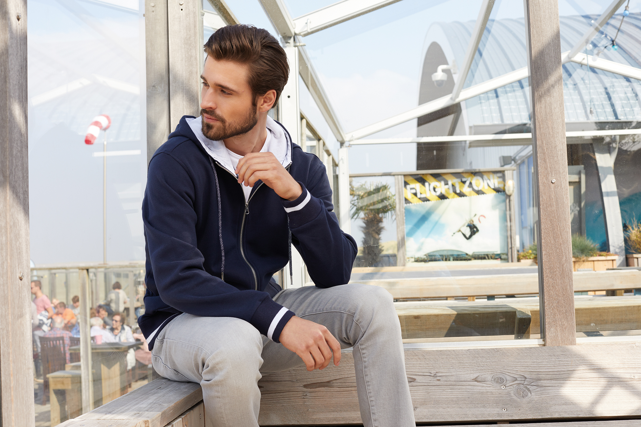 Men's Club Sweat Jacket JN776 Sweat-Jacke mit Reißverschluss und Kapuze