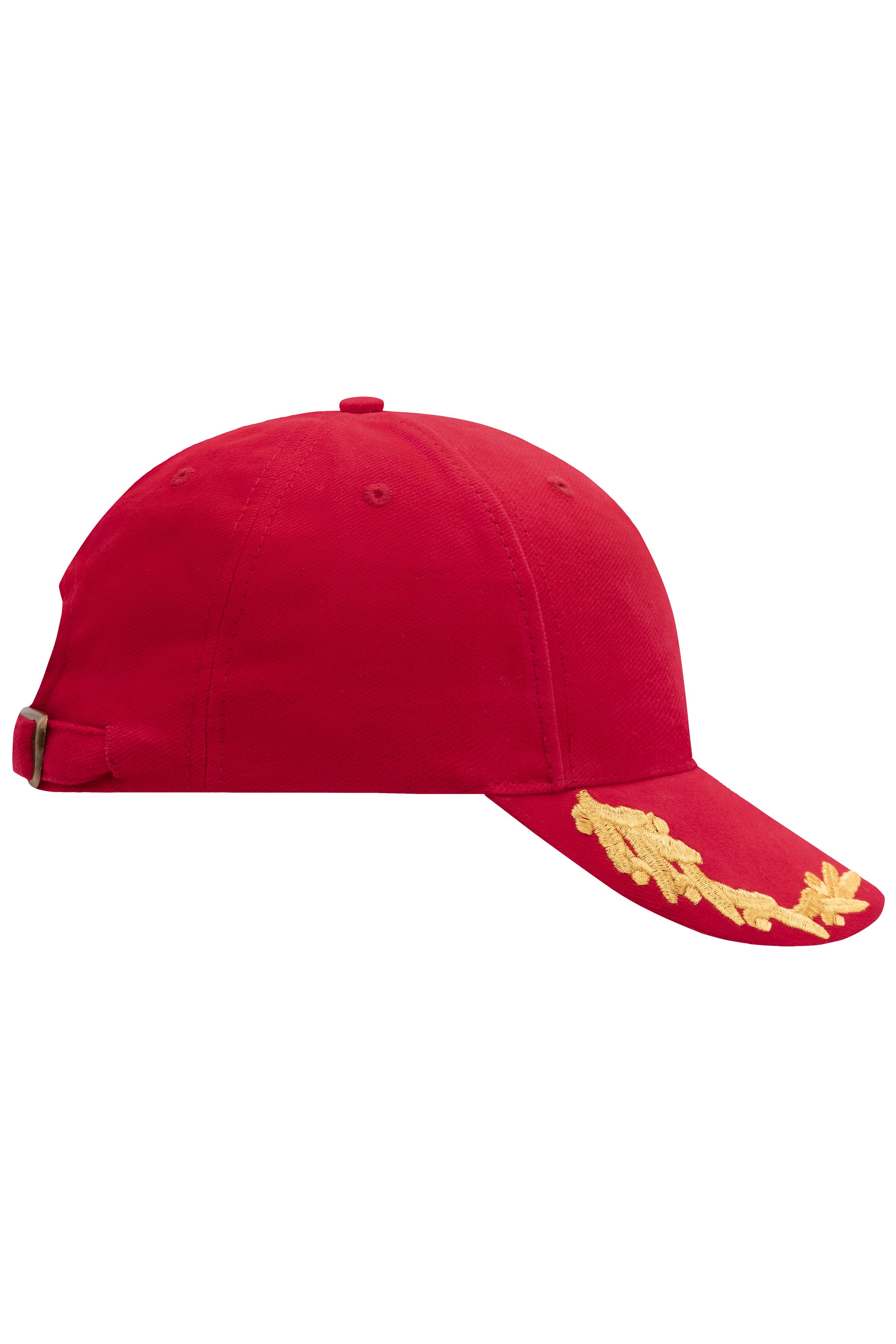 6 Panel VIP Cap MB6121 Extravagantes Cap mit Eichenlaub-Stickerei in Lurex auf dem Schild