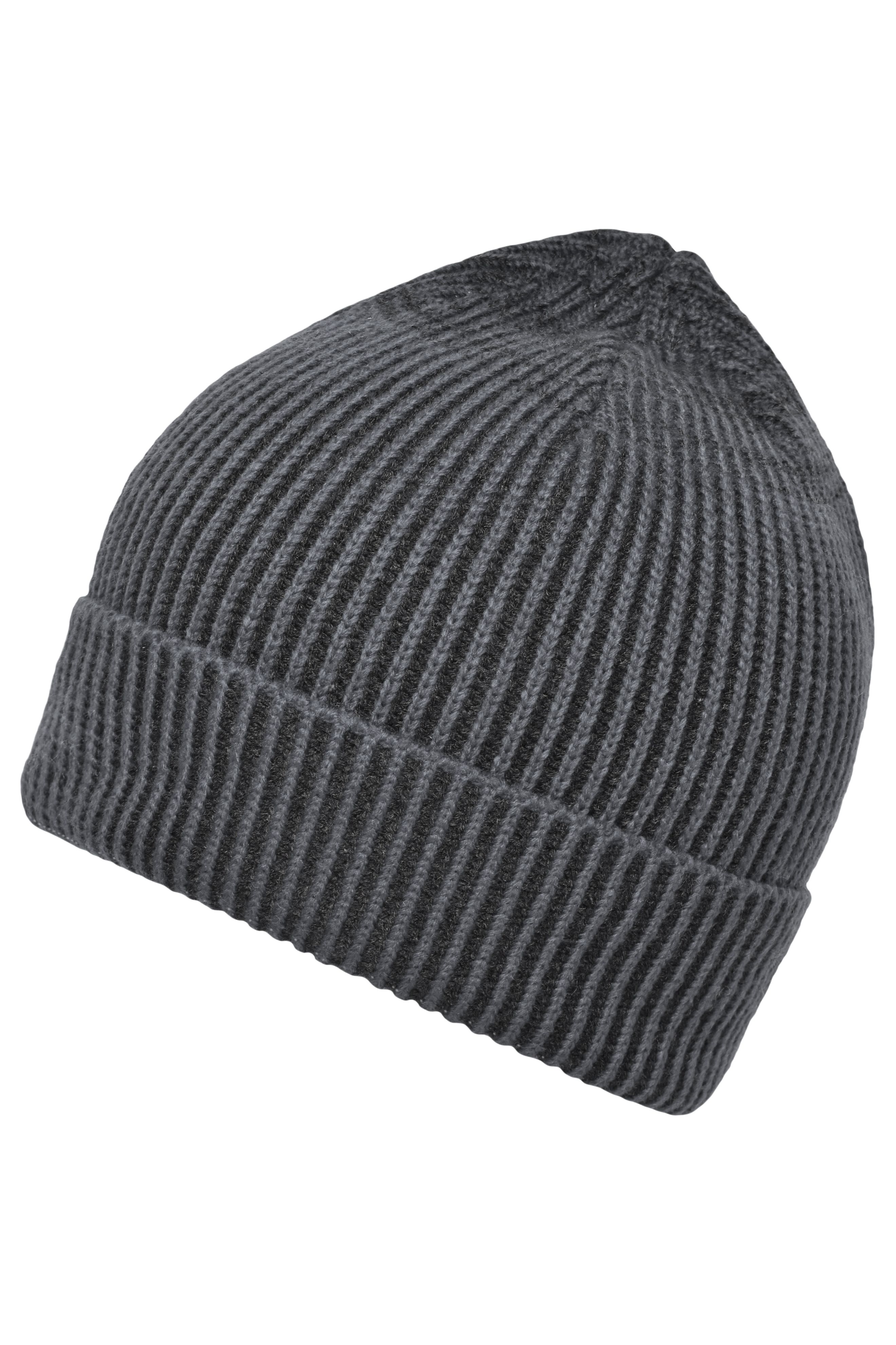 Ribbed Beanie MB7988 Aparte Strickmütze mit Krempe