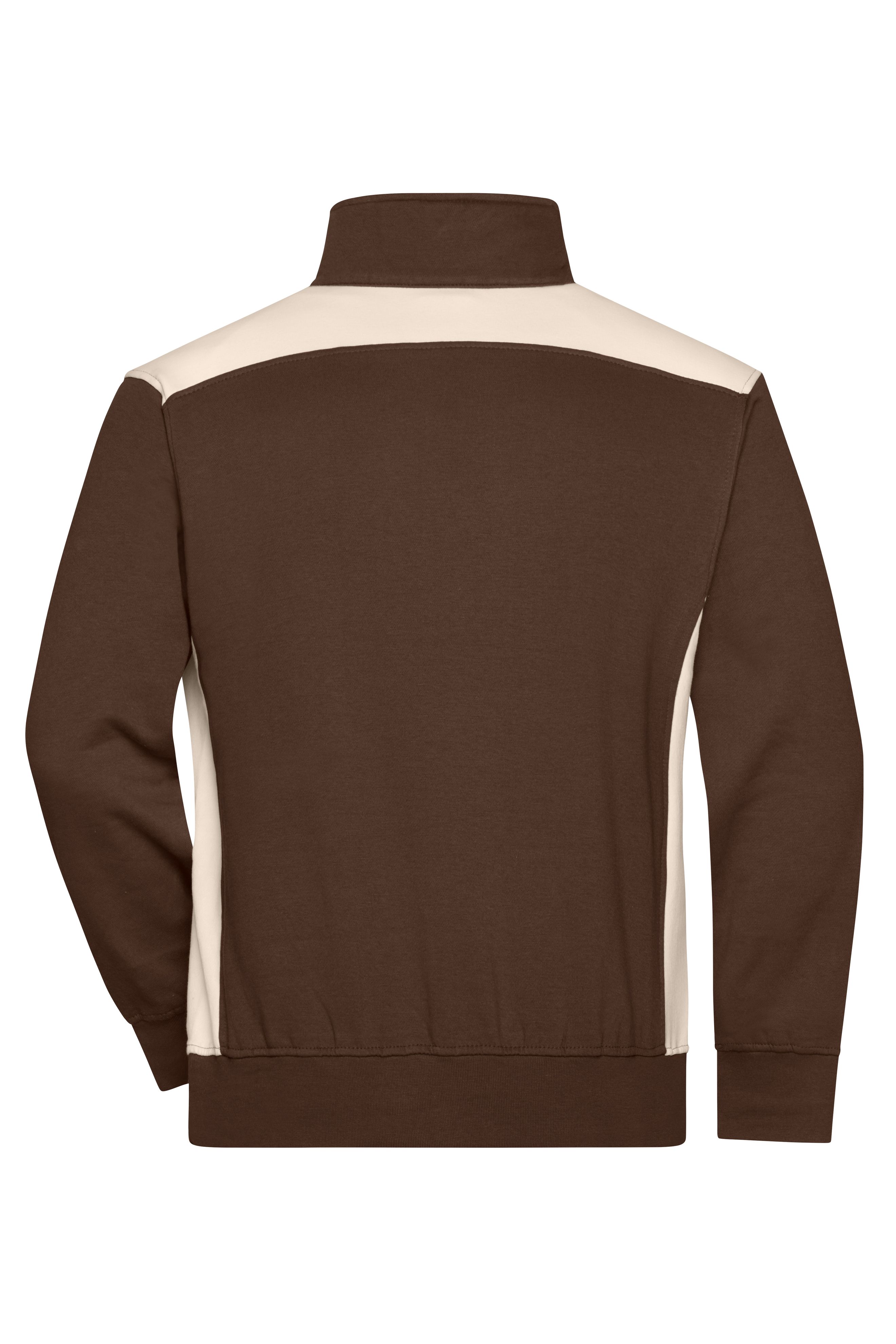 Workwear Half-Zip Sweat - COLOR - JN868 Sweatshirt mit Stehkragen, Reißverschluss und Kontrasteinsätzen
