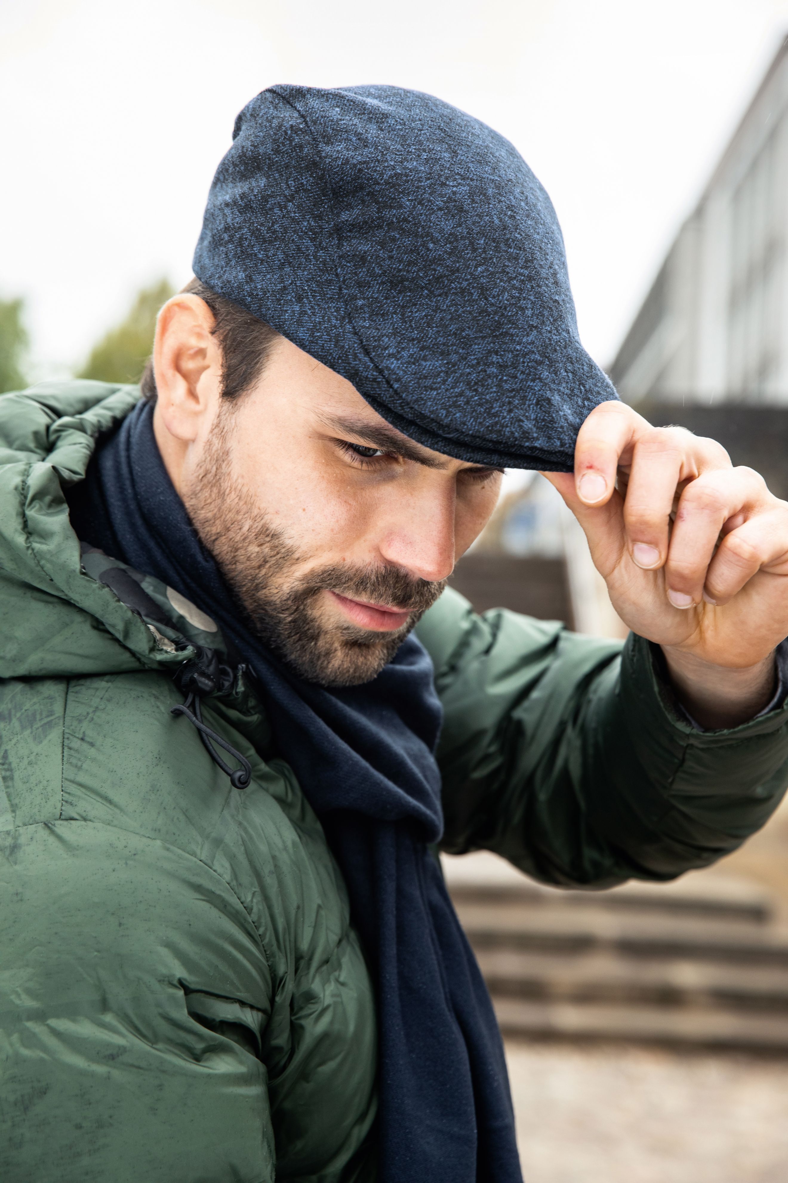 Dandy Cap MB6226 Flache Mütze mit verdeckt genähtem Schild