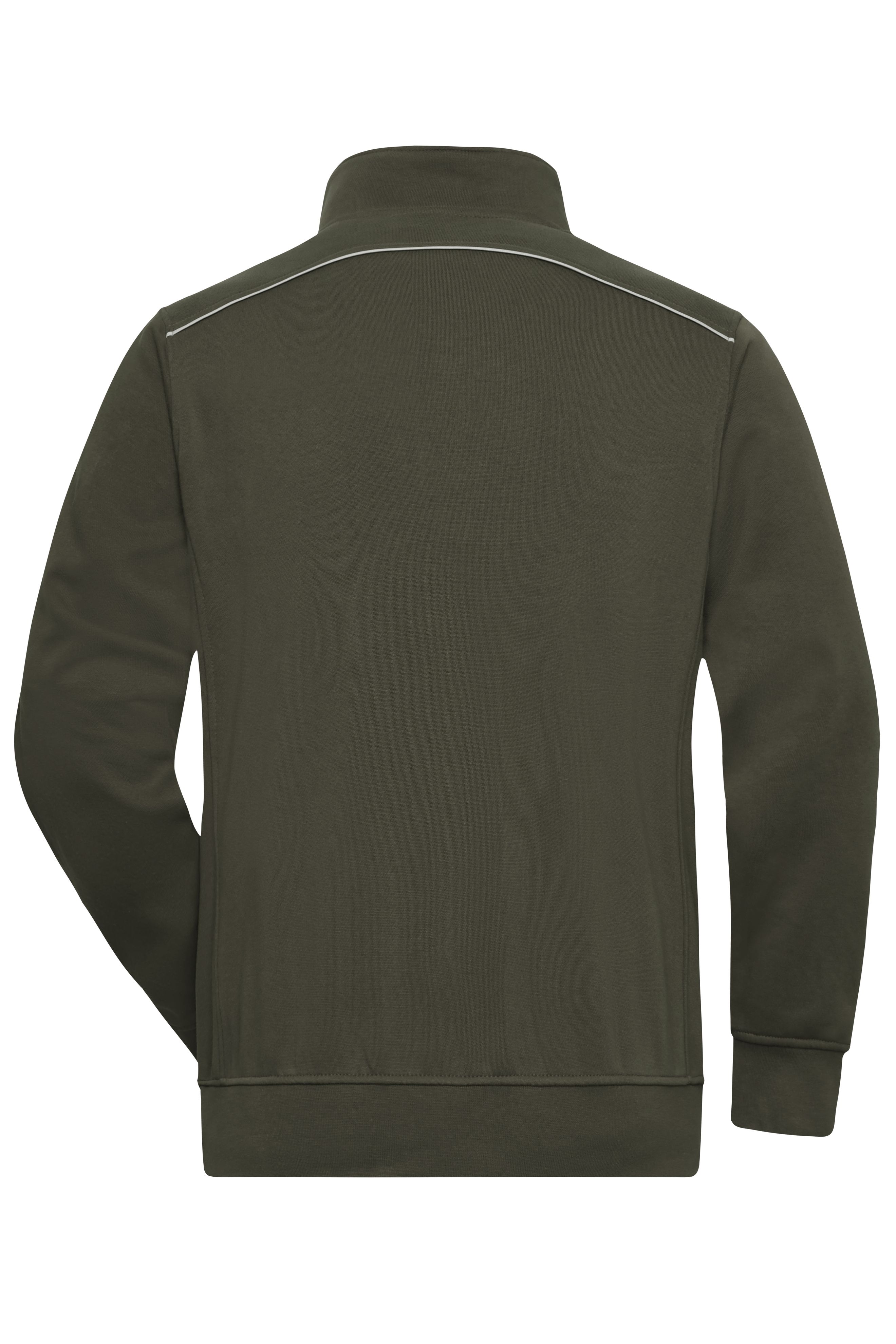 Workwear Half-Zip Sweat - SOLID - JN895 Sweatshirt mit Stehkragen, Reißverschluss und Kontrastpaspel