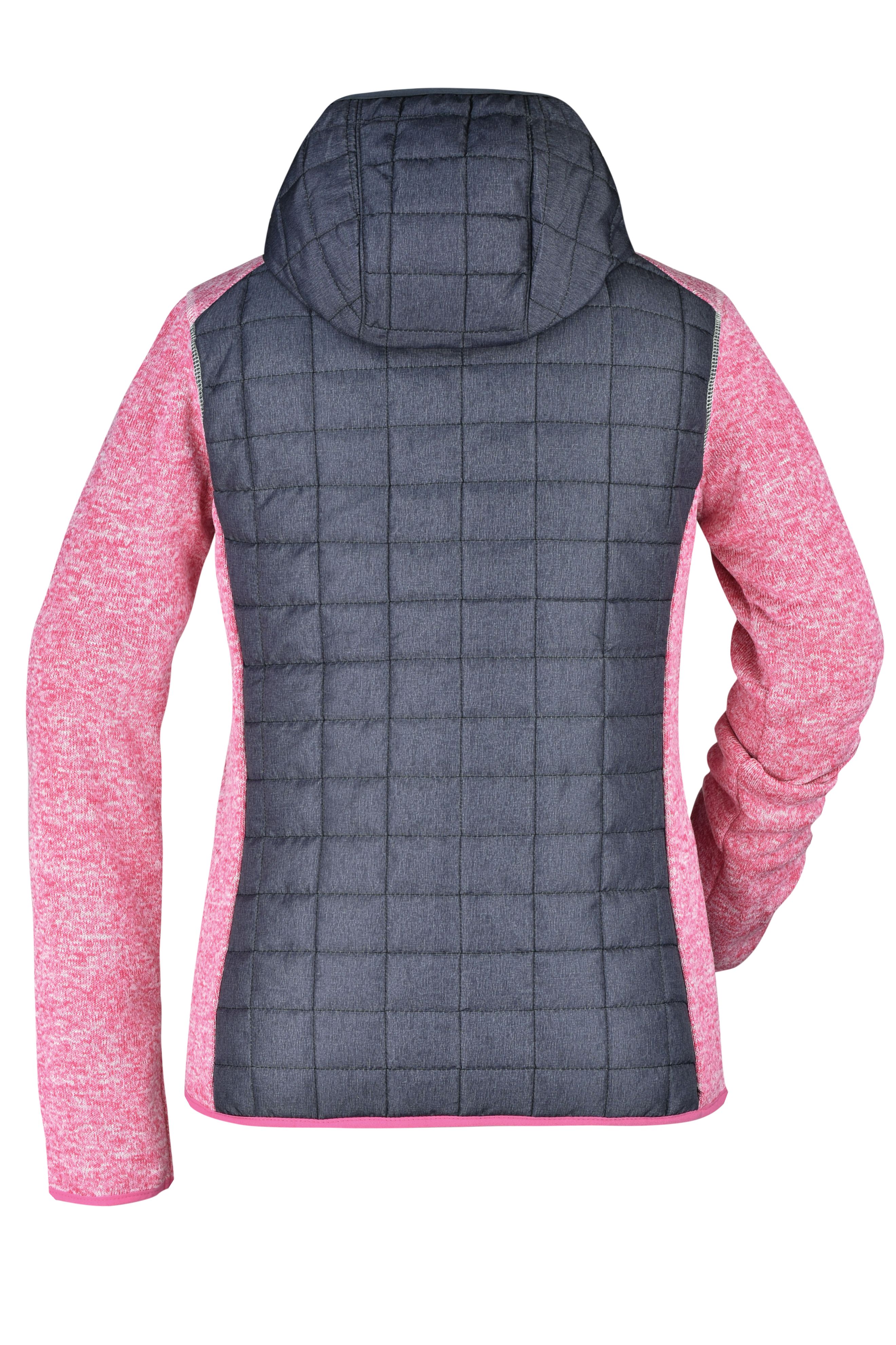 Ladies' Knitted Hybrid Jacket JN771 Strickfleecejacke im stylischen Materialmix