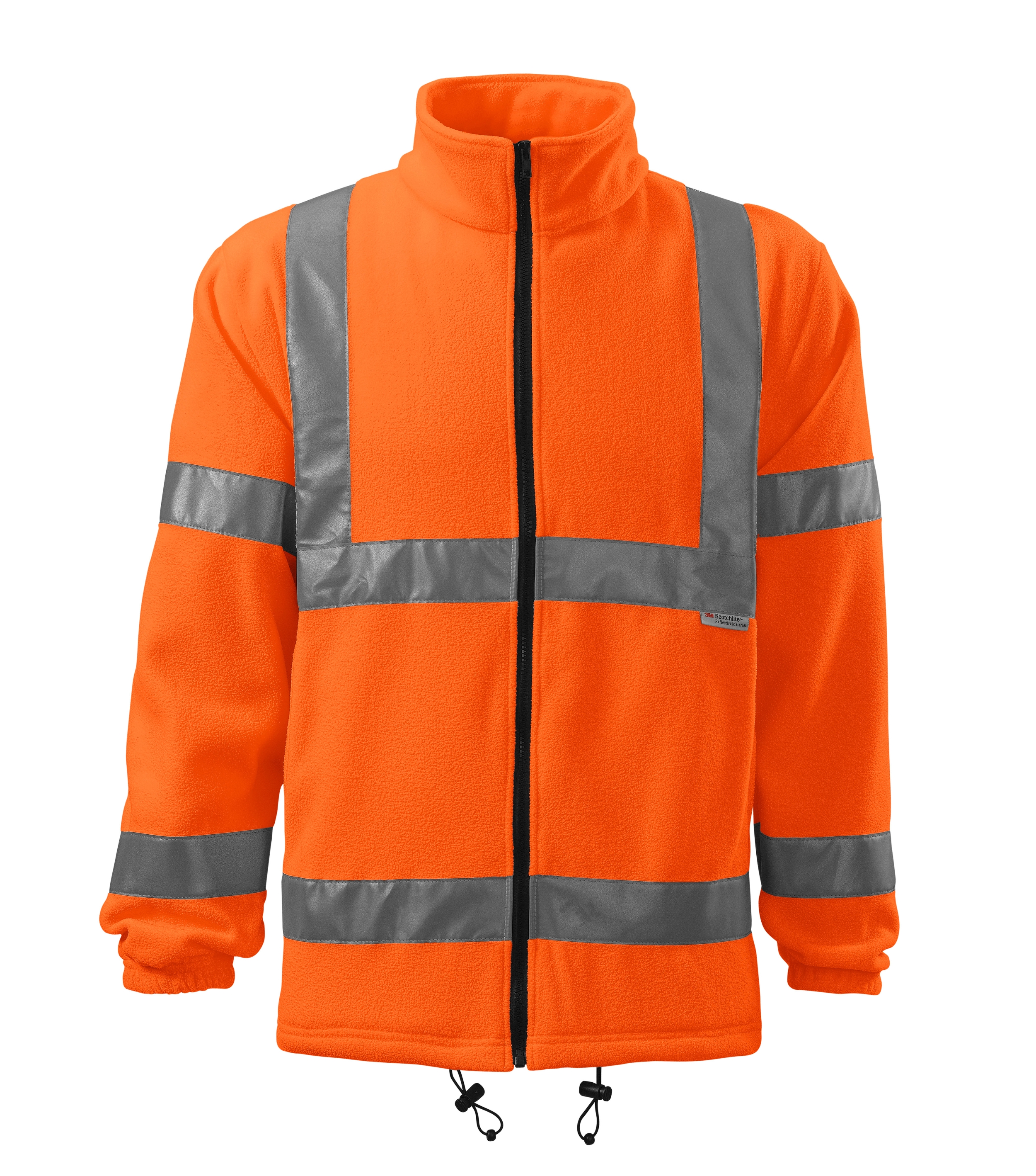 Herren / Damen Warnschutzjacke in gelb oder orange - HV FLEECE JACKET5V1 - hochsichtbar und Leistentaschen mit Krampenreißvershluss - warnschutz  Arbeitsjacke für Damen und Herren 
