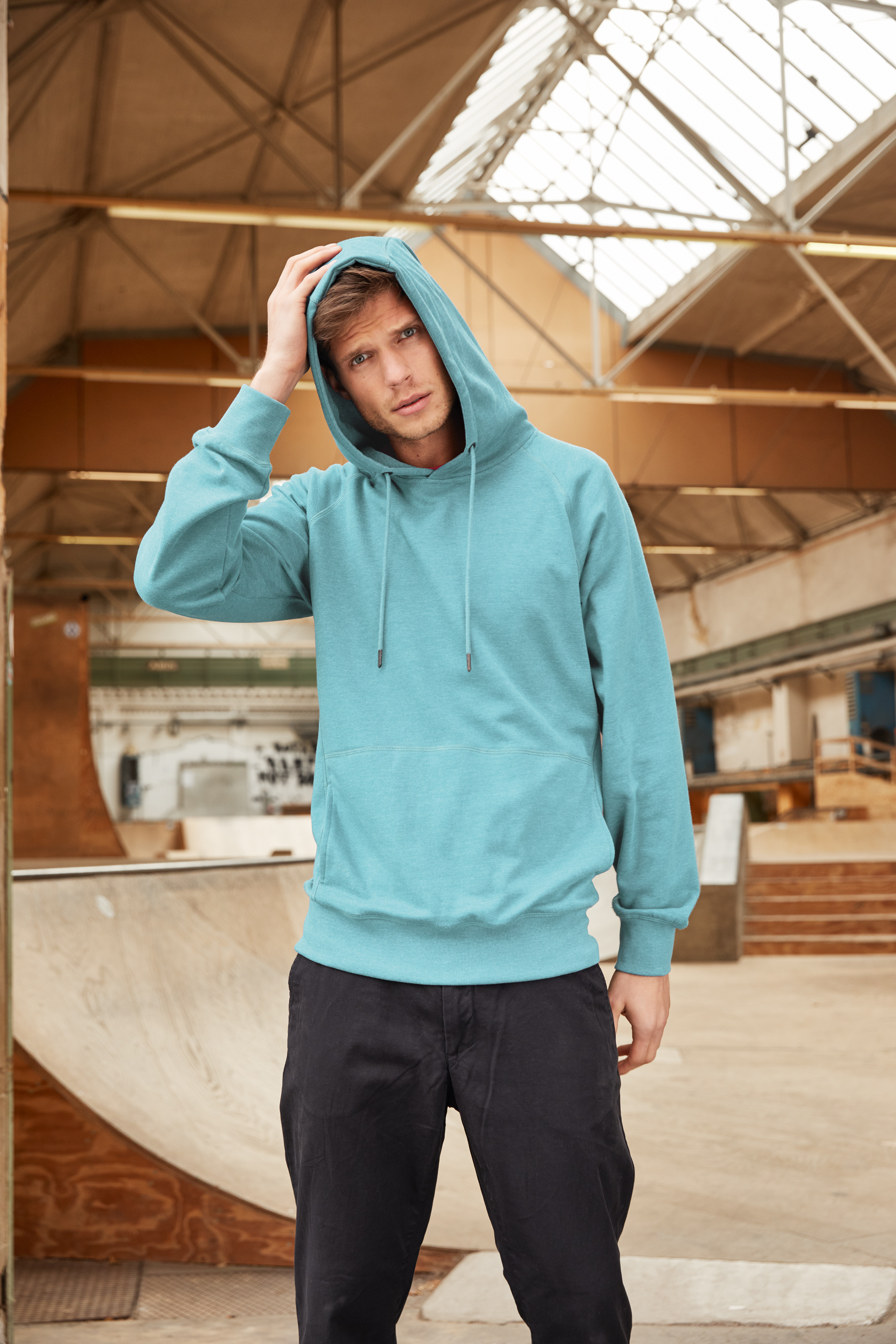 Men's Hoody 8024 Kapuzensweat mit Raglanärmeln