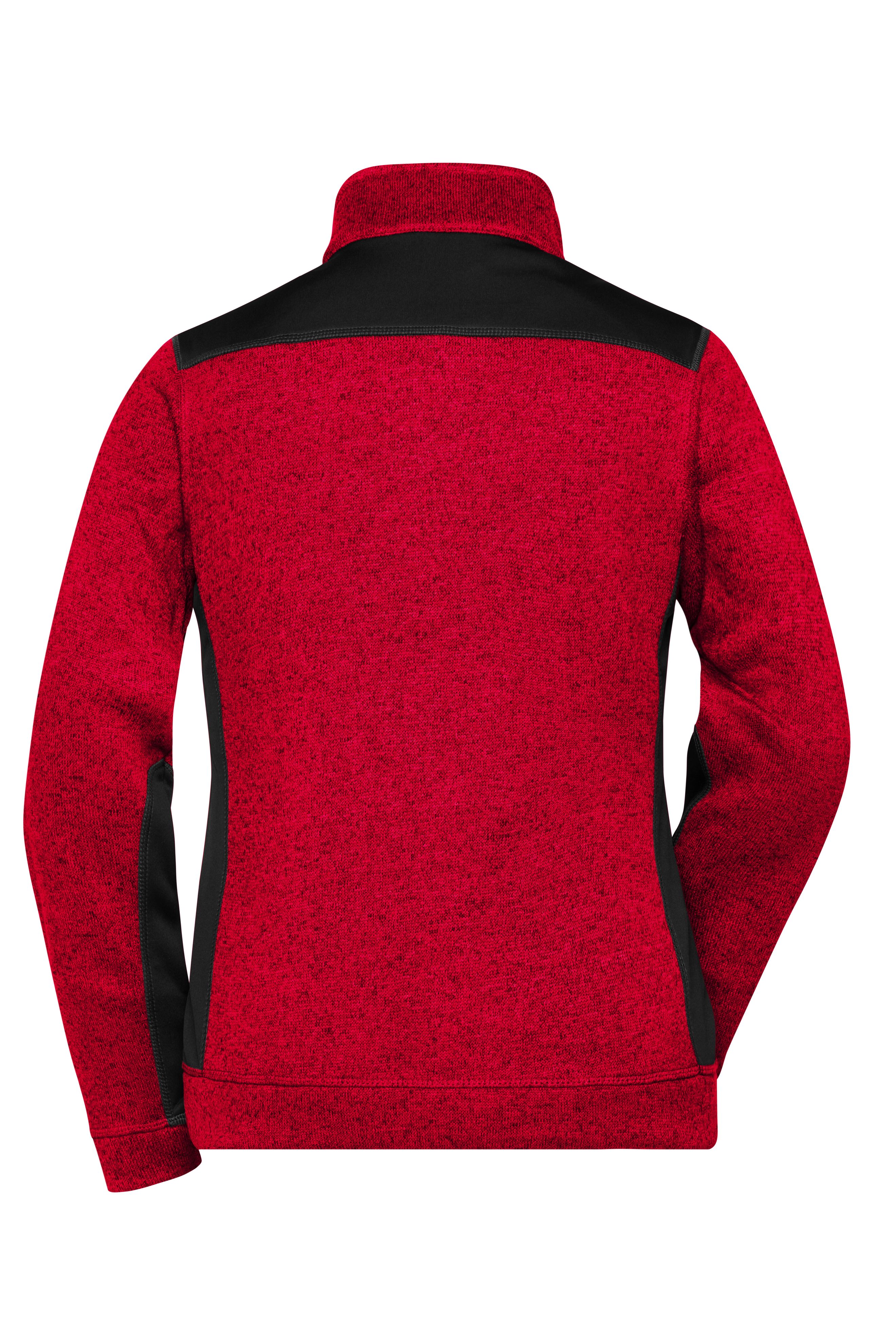 Ladies' Knitted Workwear Fleece Jacket - STRONG - JN861 Pflegeleichte Strickfleece Jacke im Materialmix