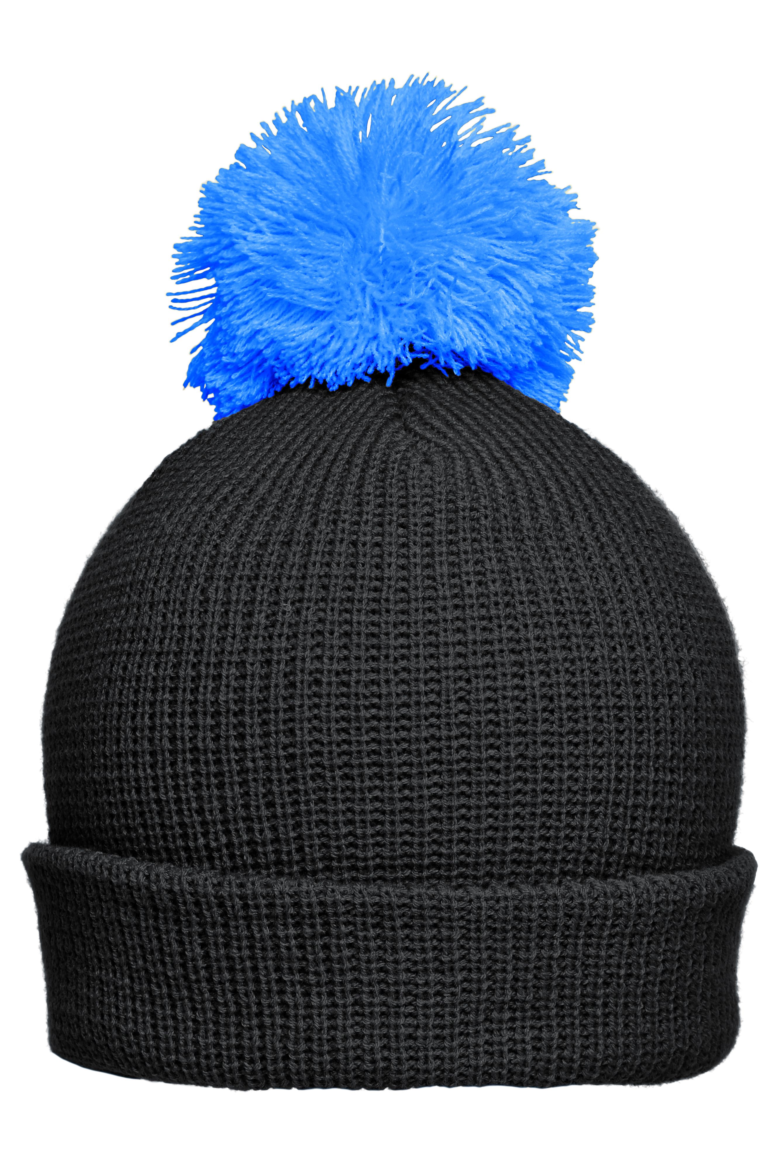 Pompon Hat with Brim MB7967 Strickmütze mit Umschlag und Pompon