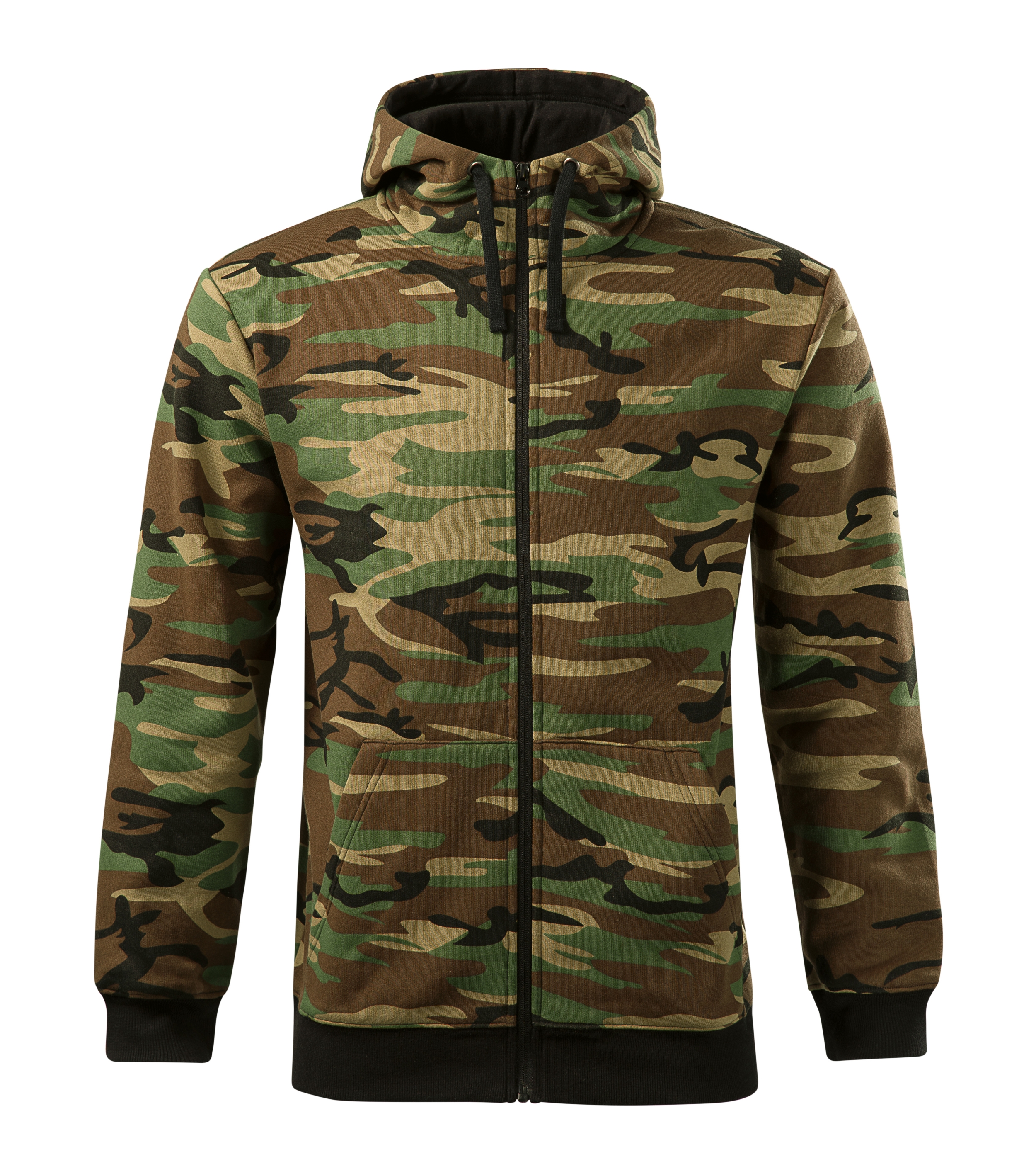 Herren Strickjacke mit Reißverschluss - C19 Camo Zipper für Herren - Kängurutaschen und Kapuze mit Innenfutter - langarm Herren Jacke für Männer und Men 