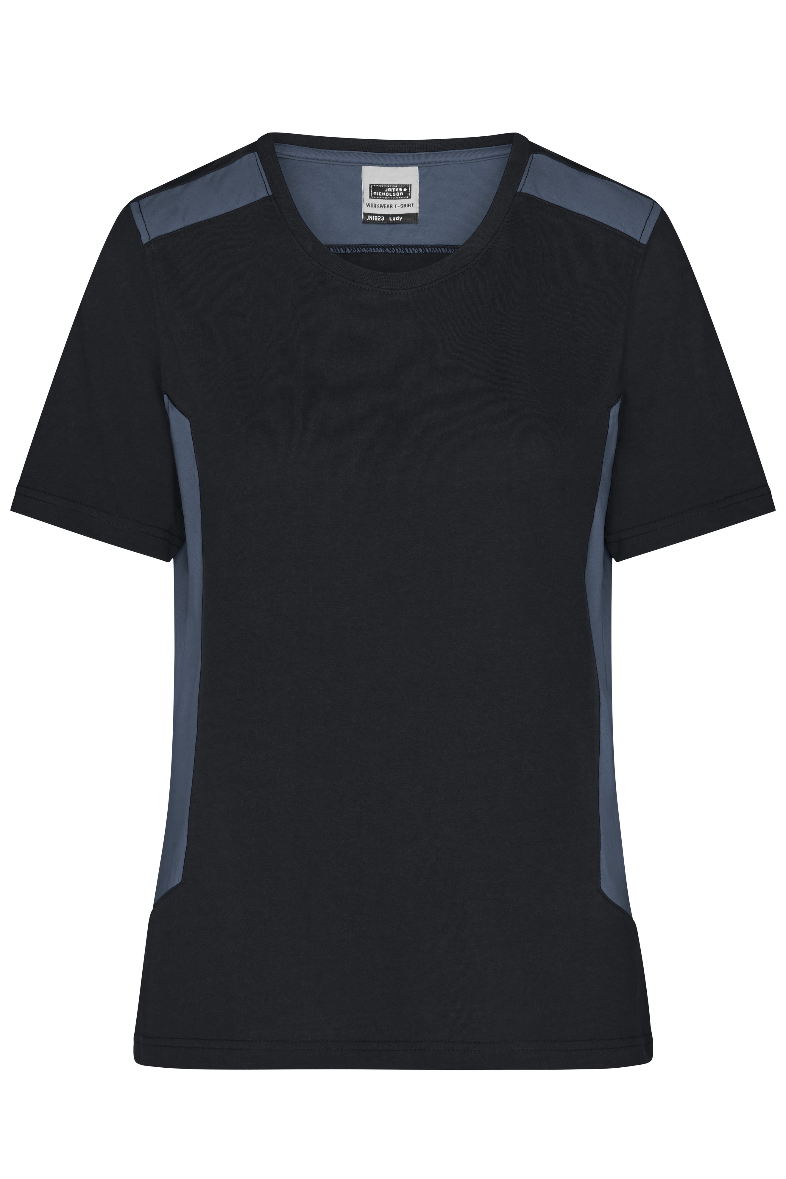 Ladies' Workwear T-Shirt - STRONG - JN1823 Strapazierfähiges und pflegeleichtes T-Shirt mit Kontrasteinsätzen