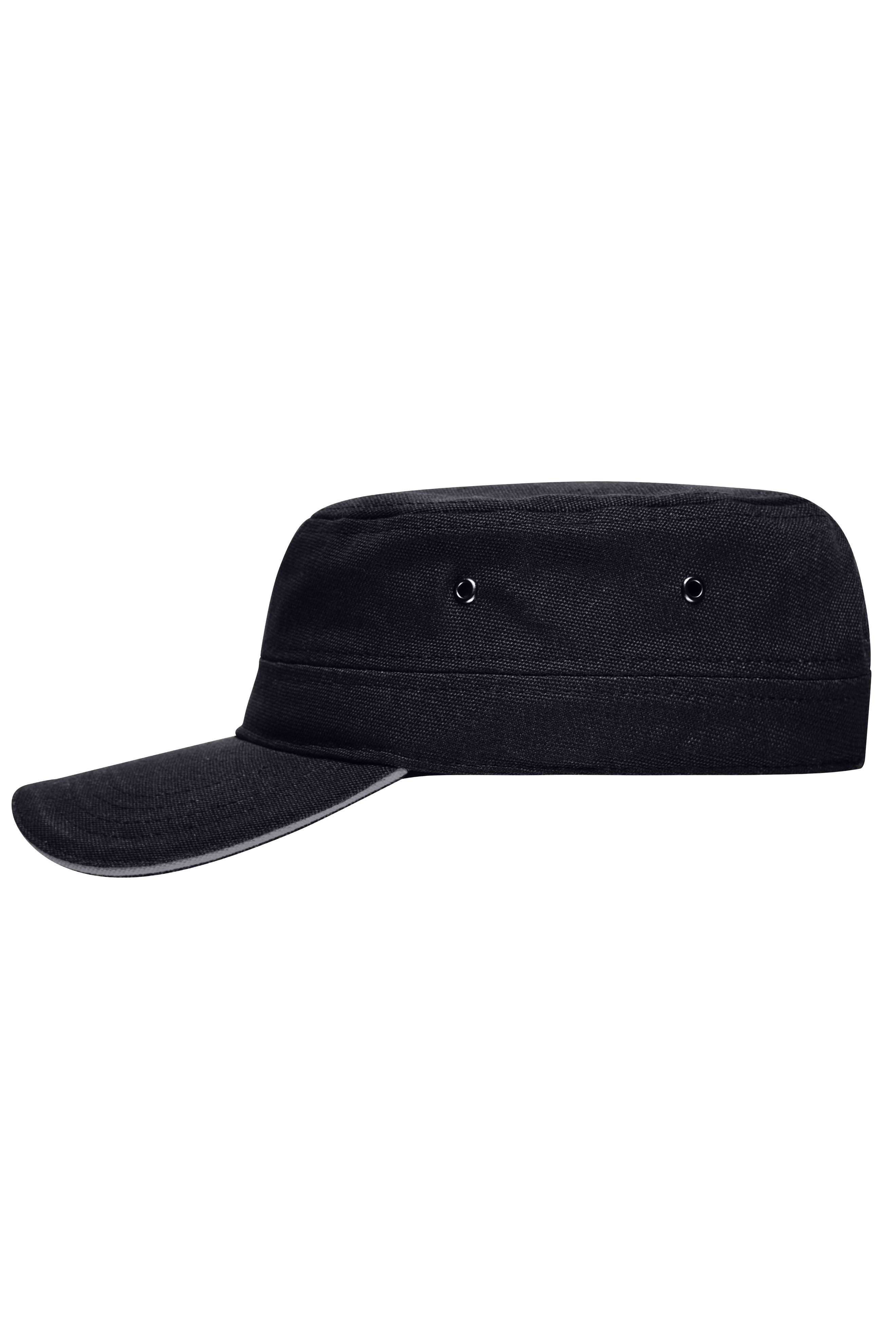 Military Sandwich Cap MB6555 Sandwich Cap im Military-Stil aus robustem Baumwollcanvas