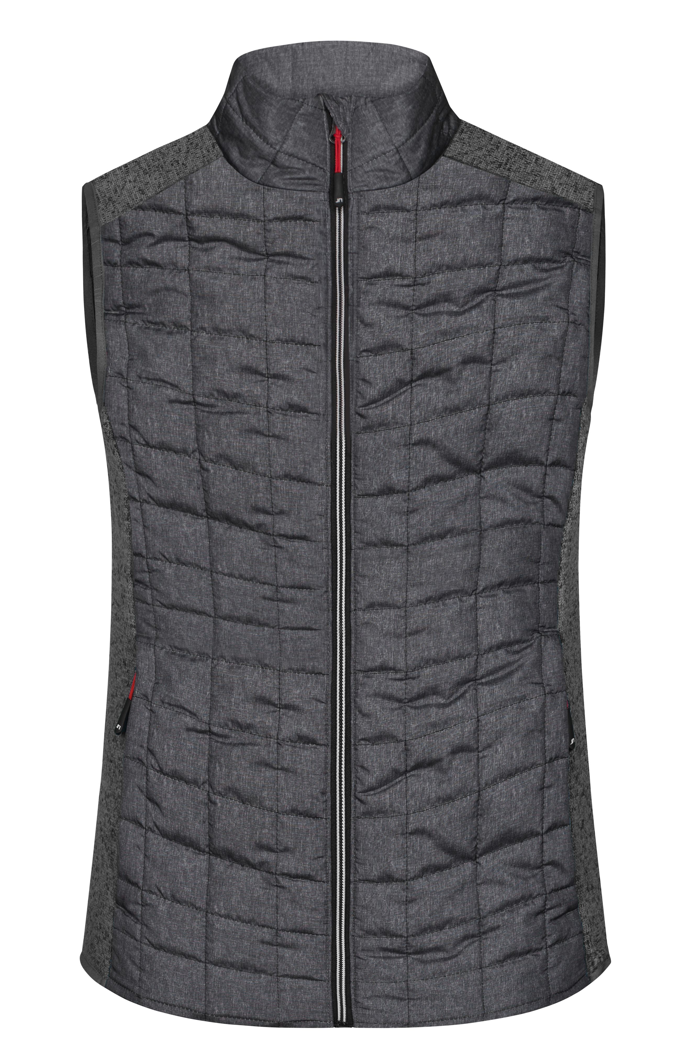 Ladies' Knitted Hybrid Vest JN739 Weste im stylischen Materialmix