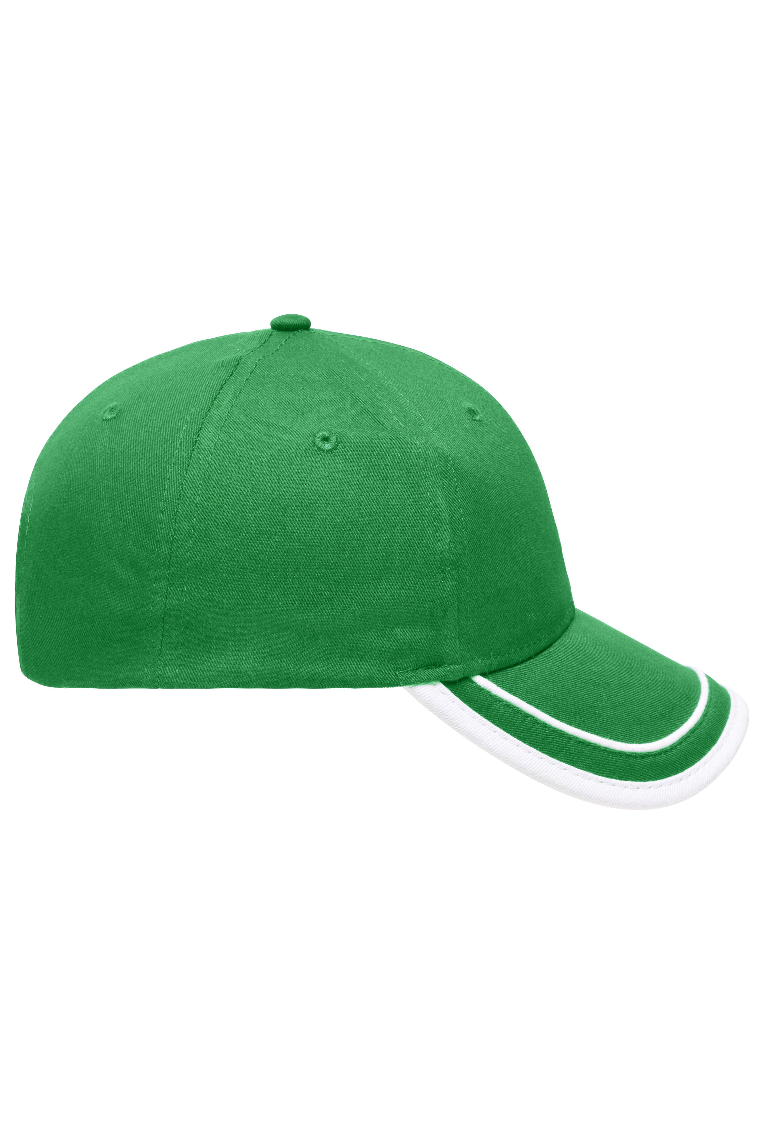 6 Panel Piping Cap MB6501 Brushed 6 Panel Cap
