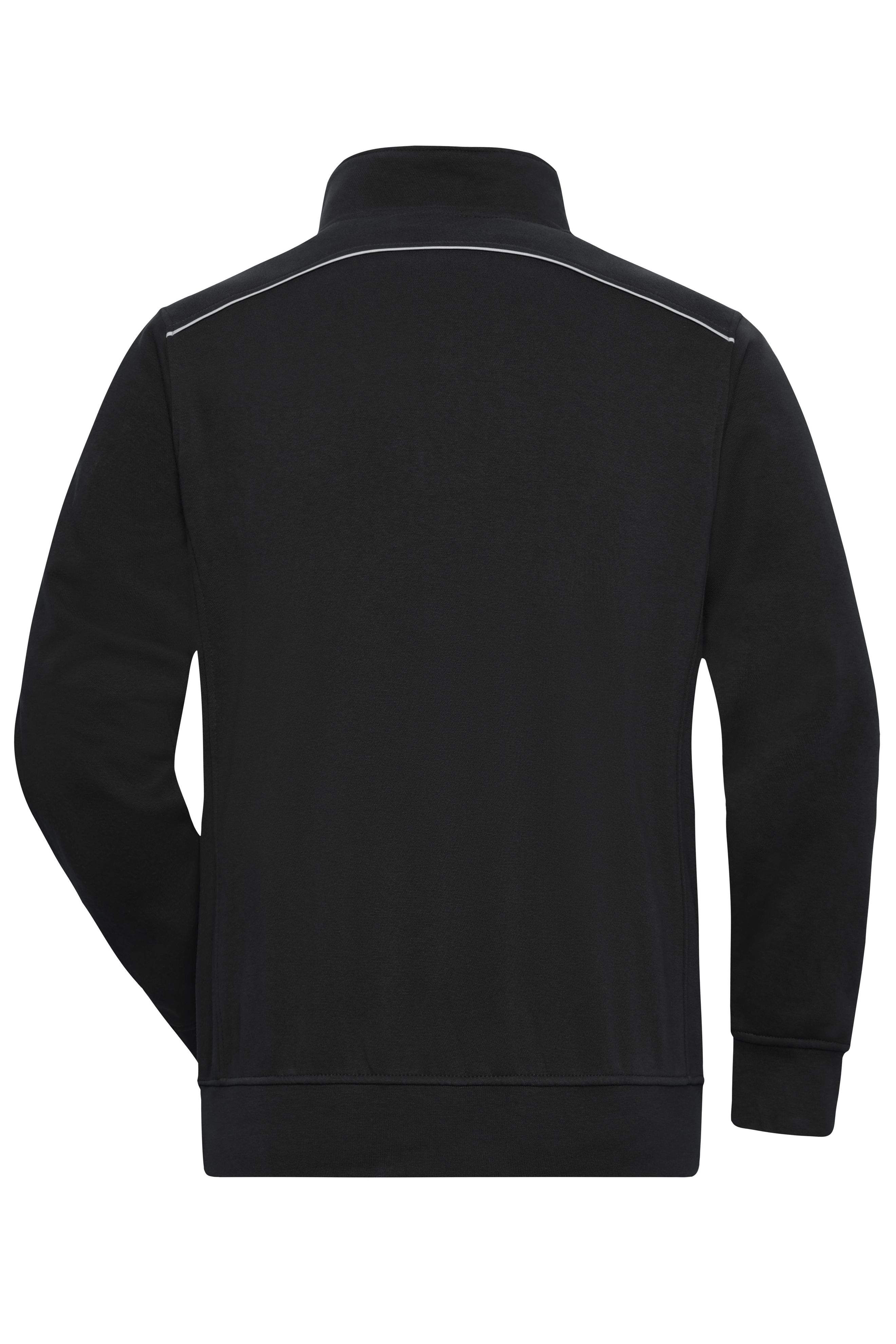Workwear Half-Zip Sweat - SOLID - JN895 Sweatshirt mit Stehkragen, Reißverschluss und Kontrastpaspel