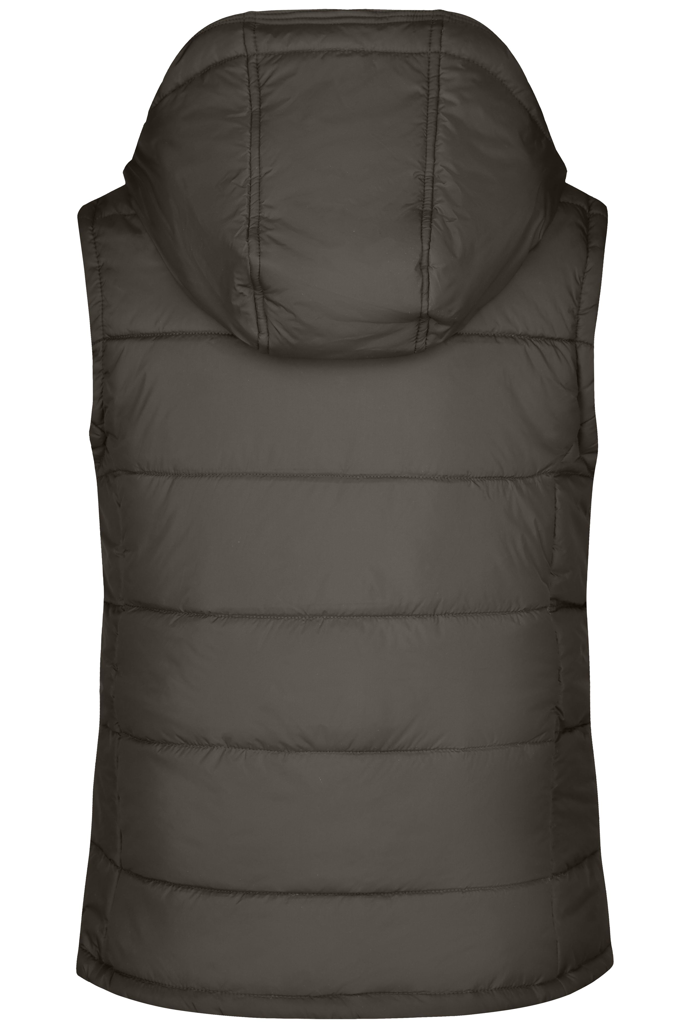 Ladies' Padded Vest JN1005 Modische Steppweste mit abnehmbarer Kapuze