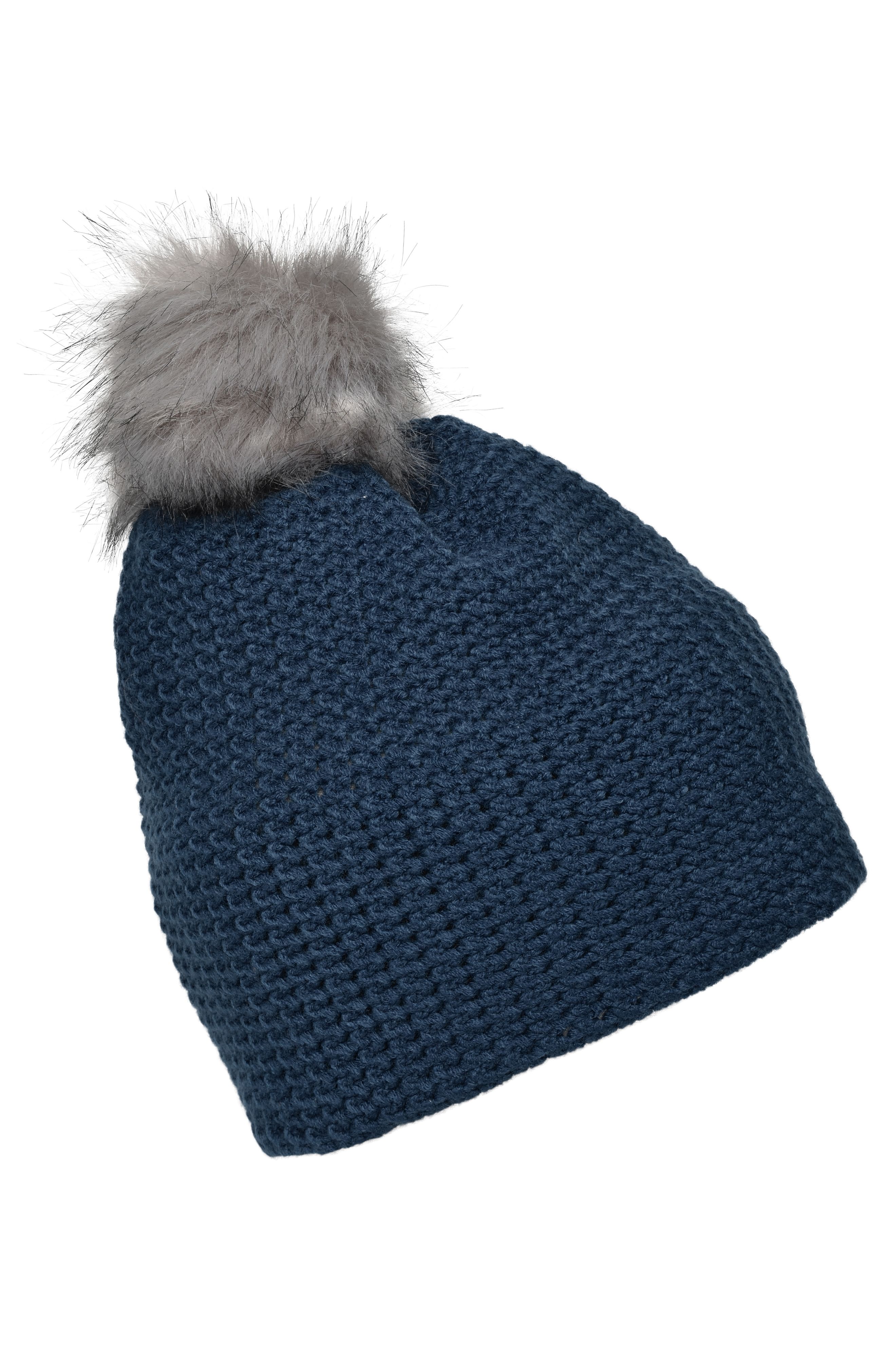 Fine Crocheted Beanie MB7120 Häkelmütze mit Pompon
