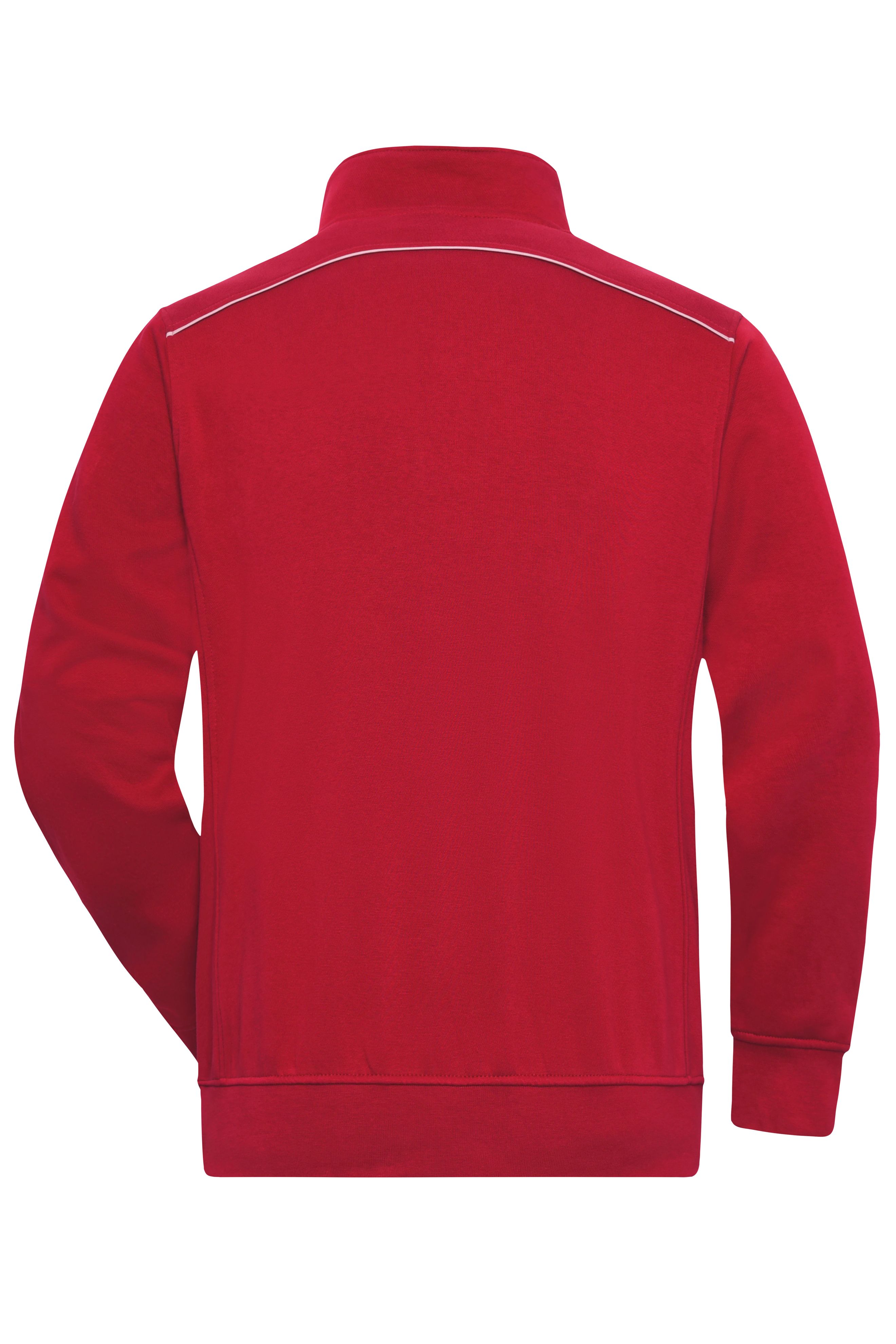 Workwear Half-Zip Sweat - SOLID - JN895 Sweatshirt mit Stehkragen, Reißverschluss und Kontrastpaspel