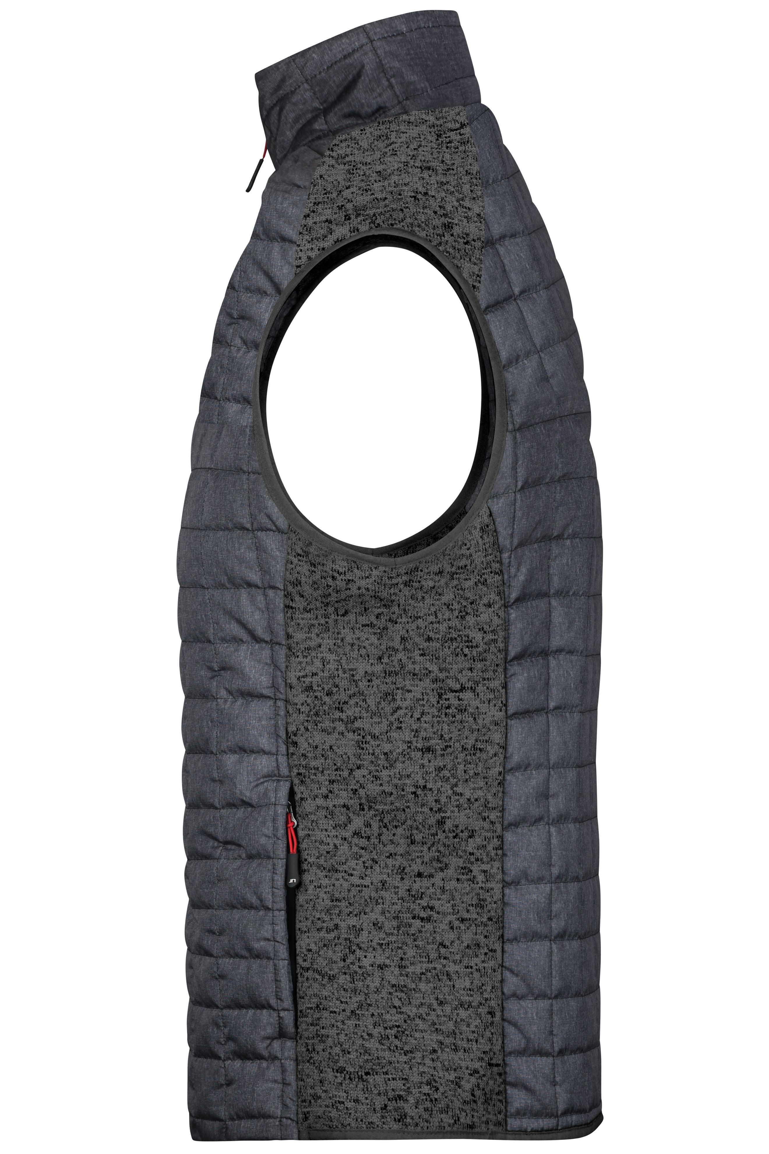 Men's Knitted Hybrid Vest JN740 Weste im stylischen Materialmix