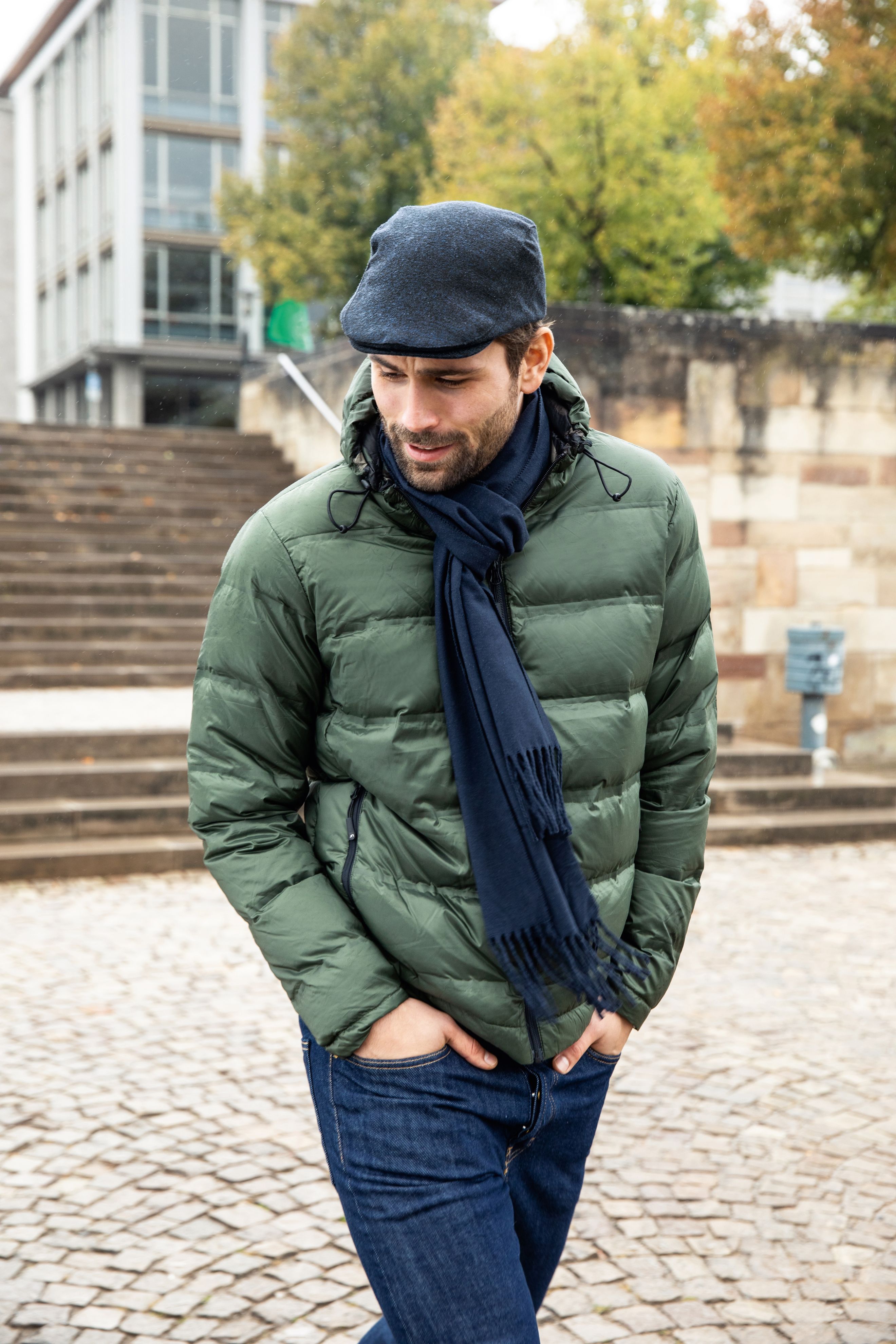 Dandy Cap MB6226 Flache Mütze mit verdeckt genähtem Schild