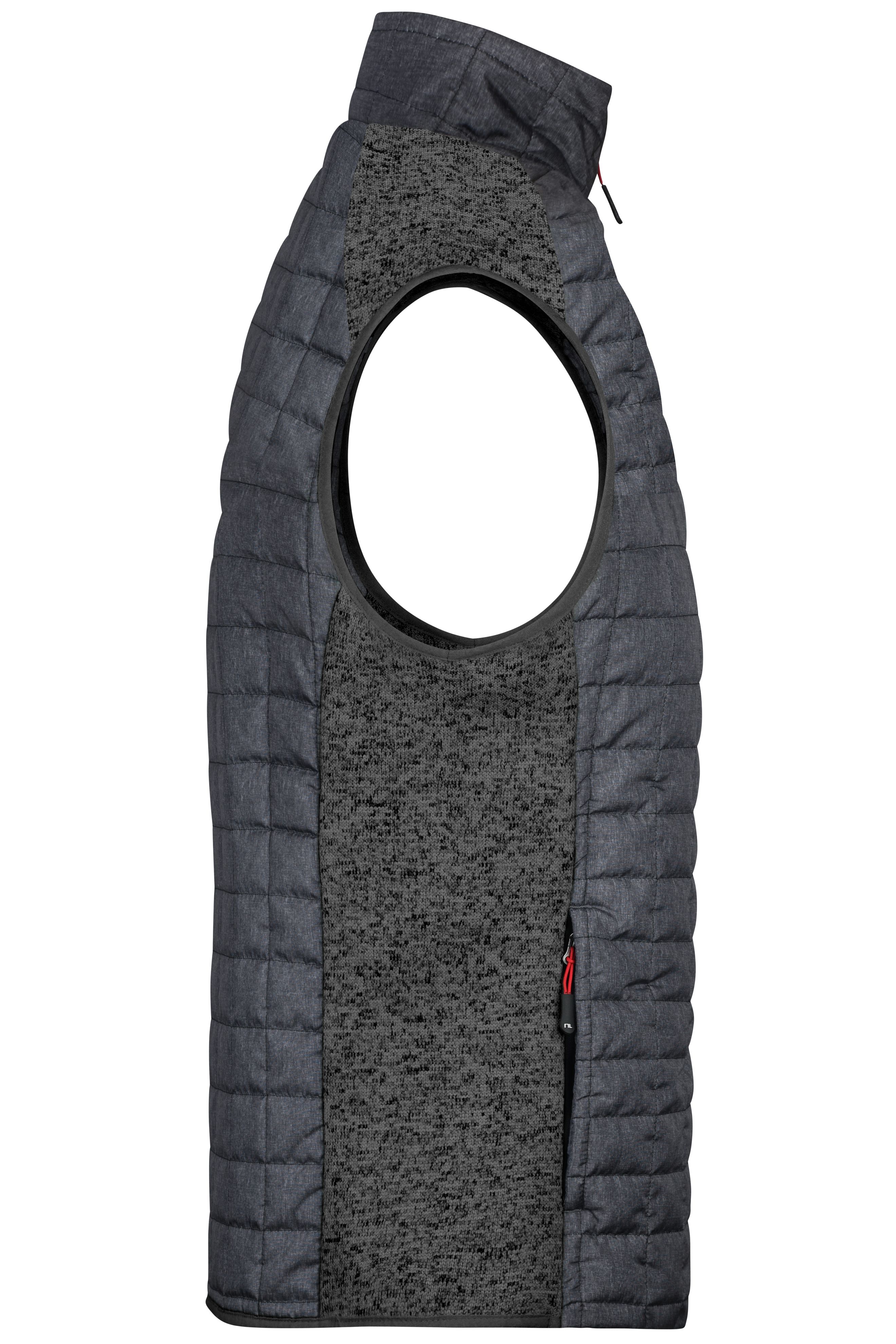 Men's Knitted Hybrid Vest JN740 Weste im stylischen Materialmix