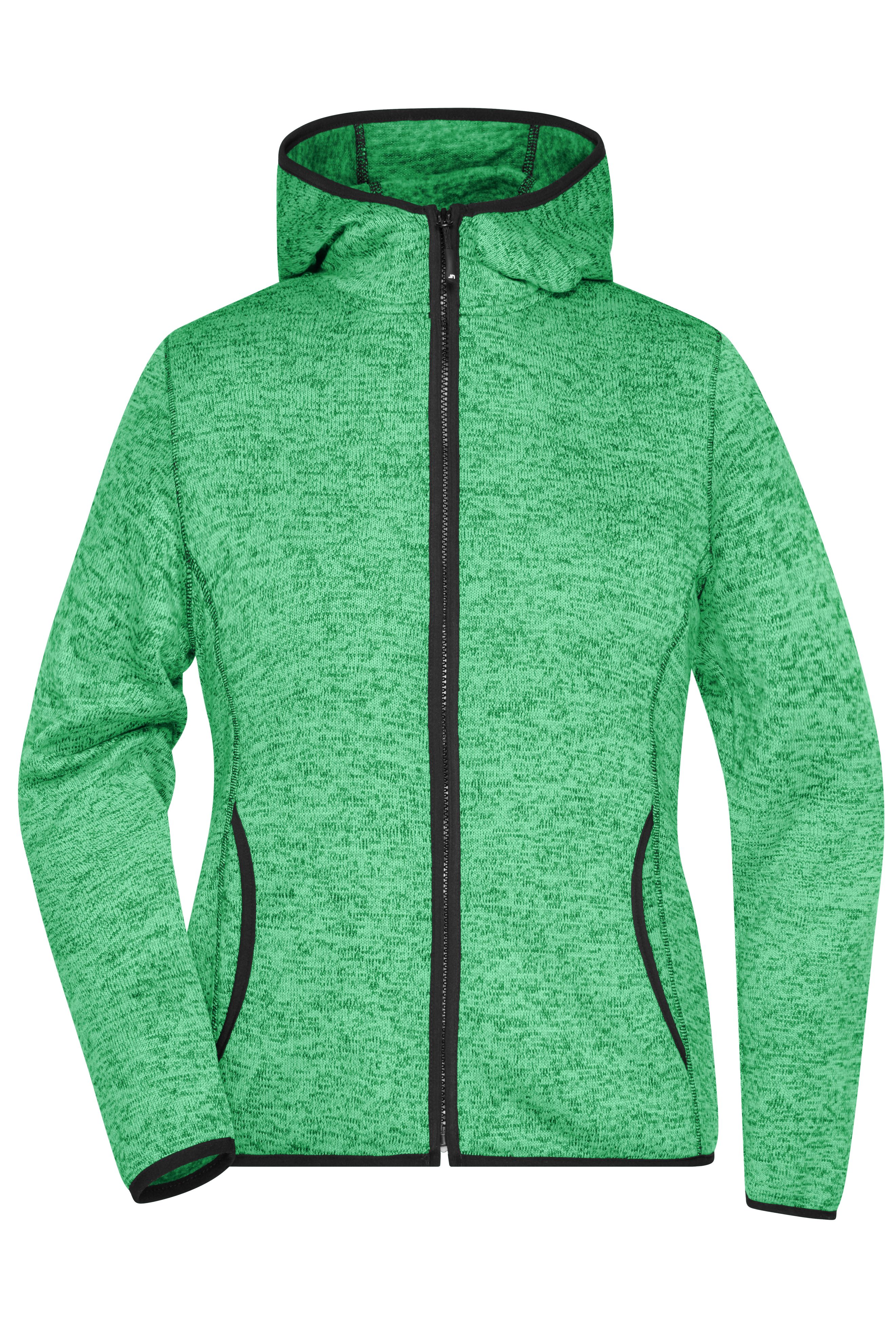 Ladies' Knitted Fleece Hoody JN588 Kapuzenjacke aus Strickfleece in Melangeoptik Ladies' Knitted Fleece Hoody JN588 Kapuzenjacke aus Strickfleece in Melangeoptik